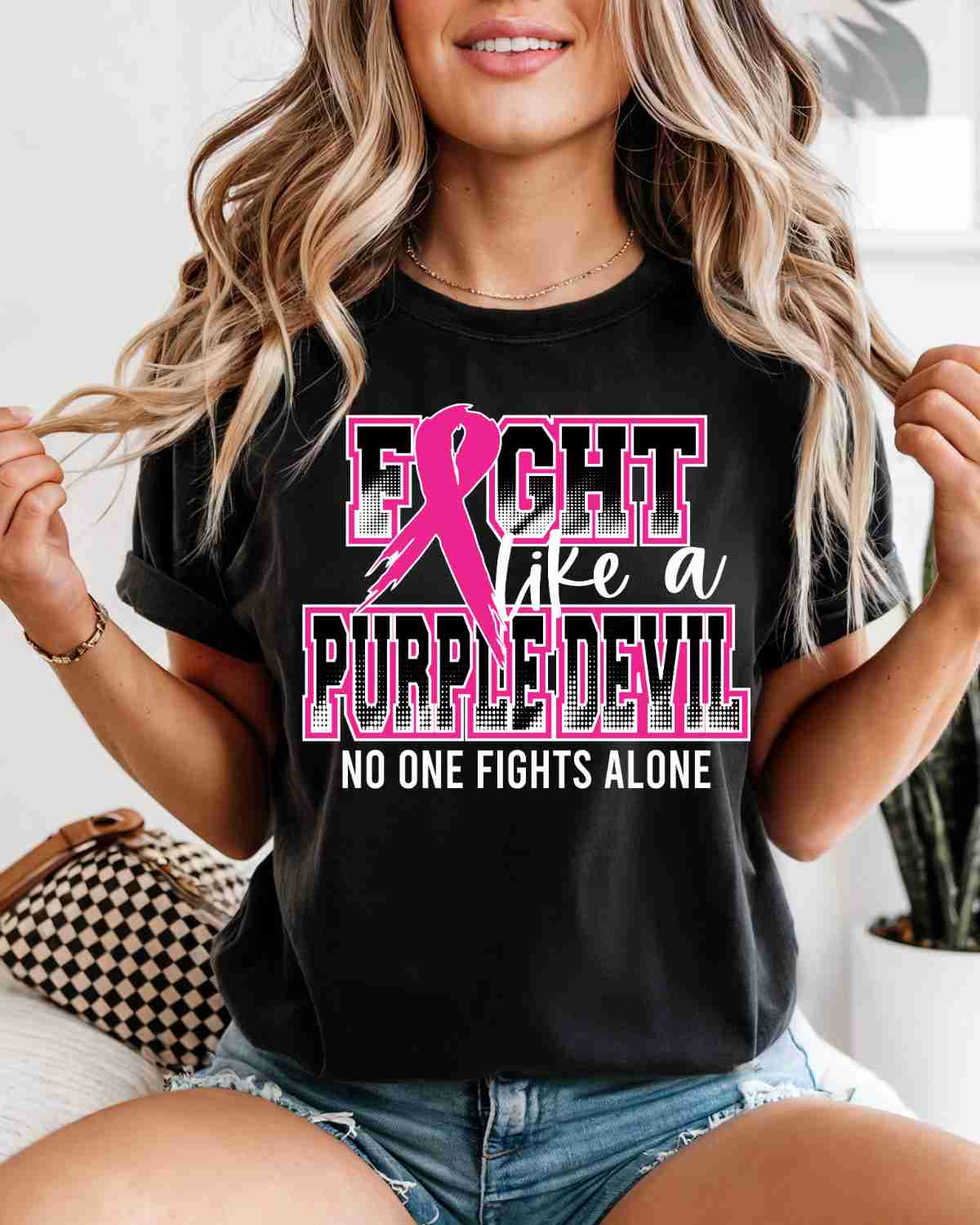 Fight Like a Purple Devil DTF Transfer