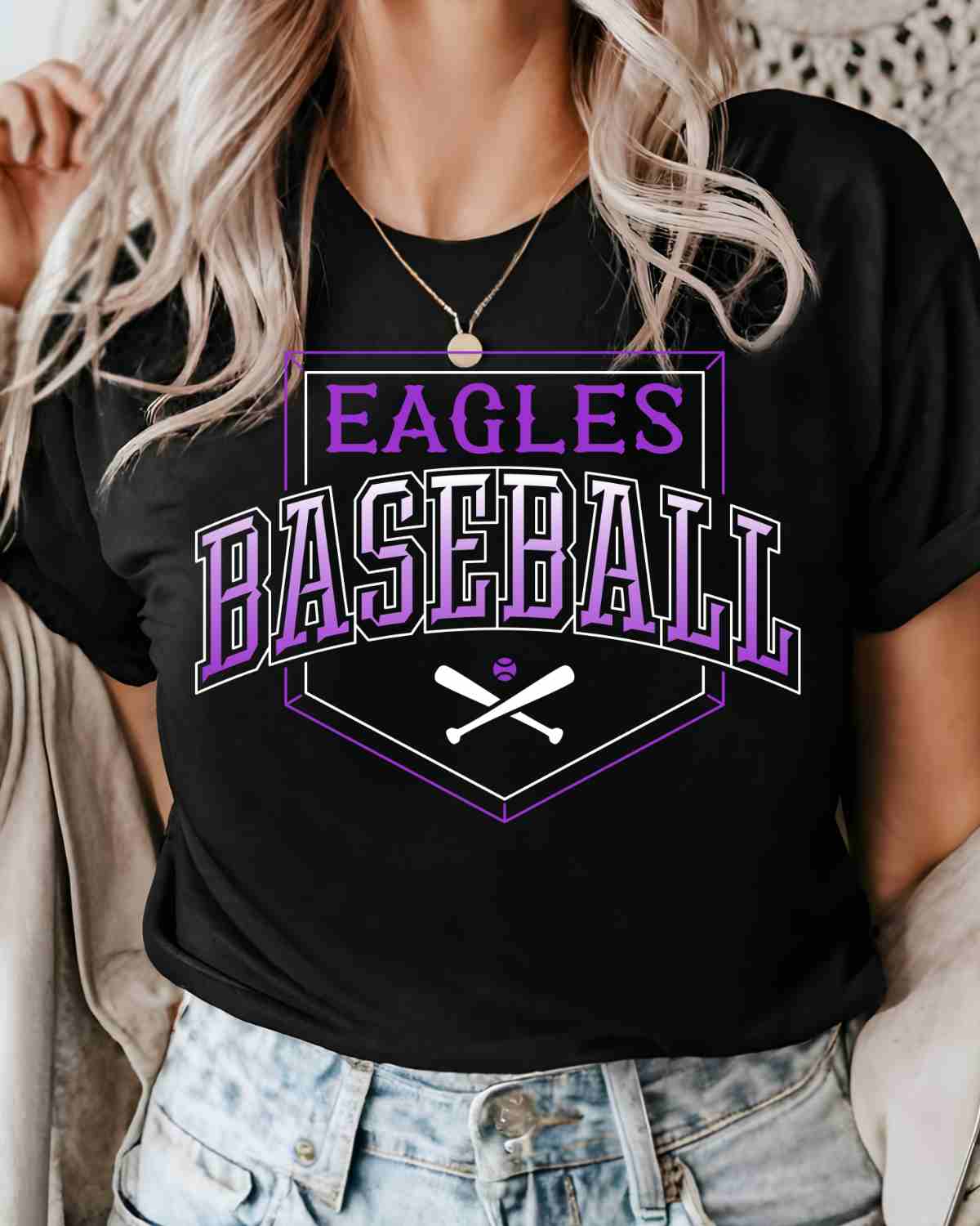Eagles Baseball Home Plate DTF Transfer