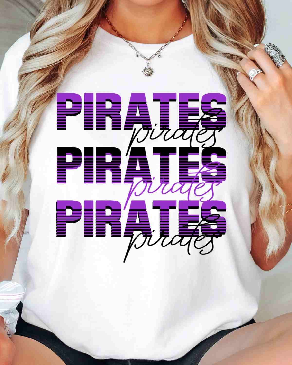 Pirates Sliced Lettering DTF Transfer