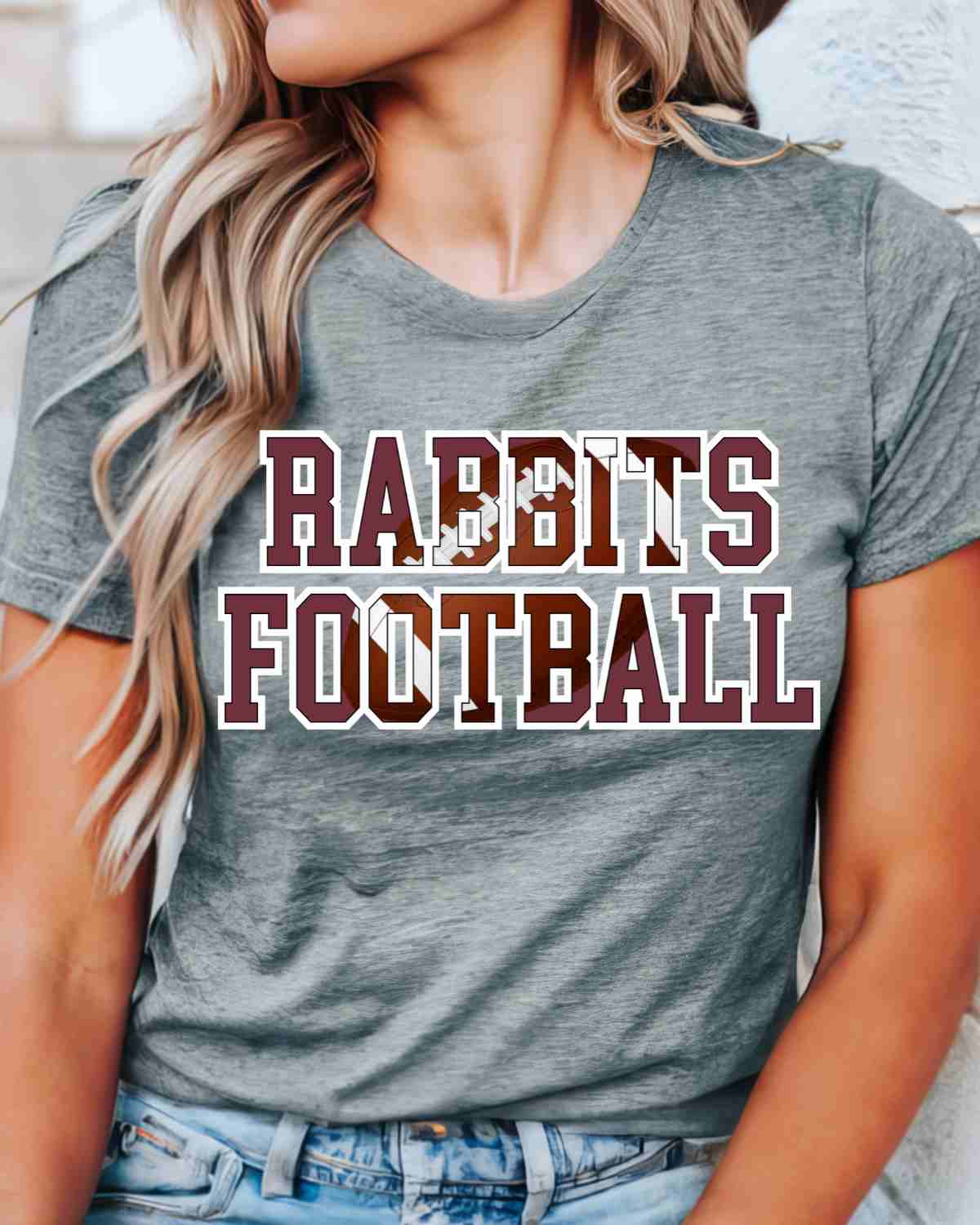 Rabbits Football Words DTF Transfer