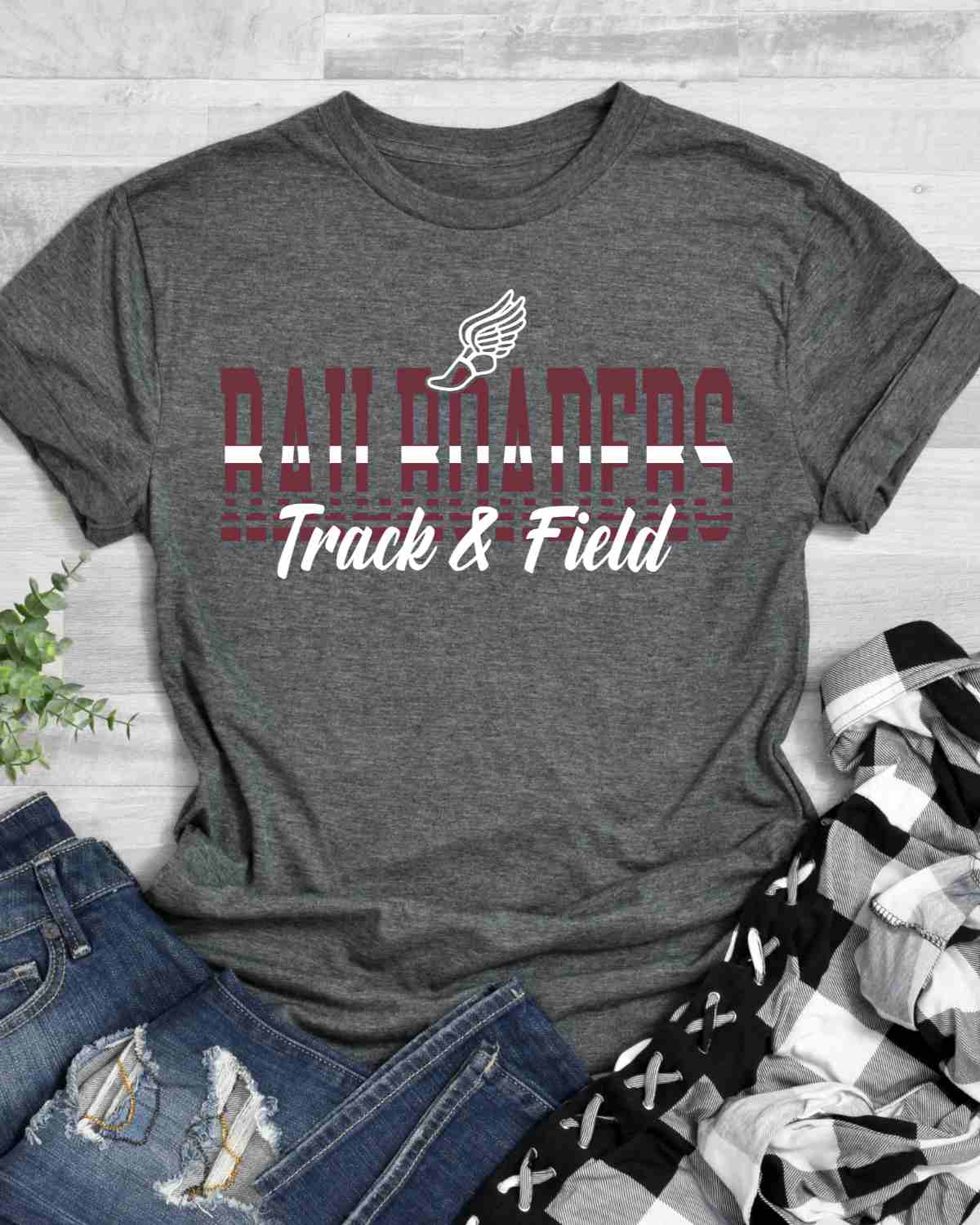 Railroaders Track & Field Lines DTF Transfer - Rustic Grace Heat Transfer Company