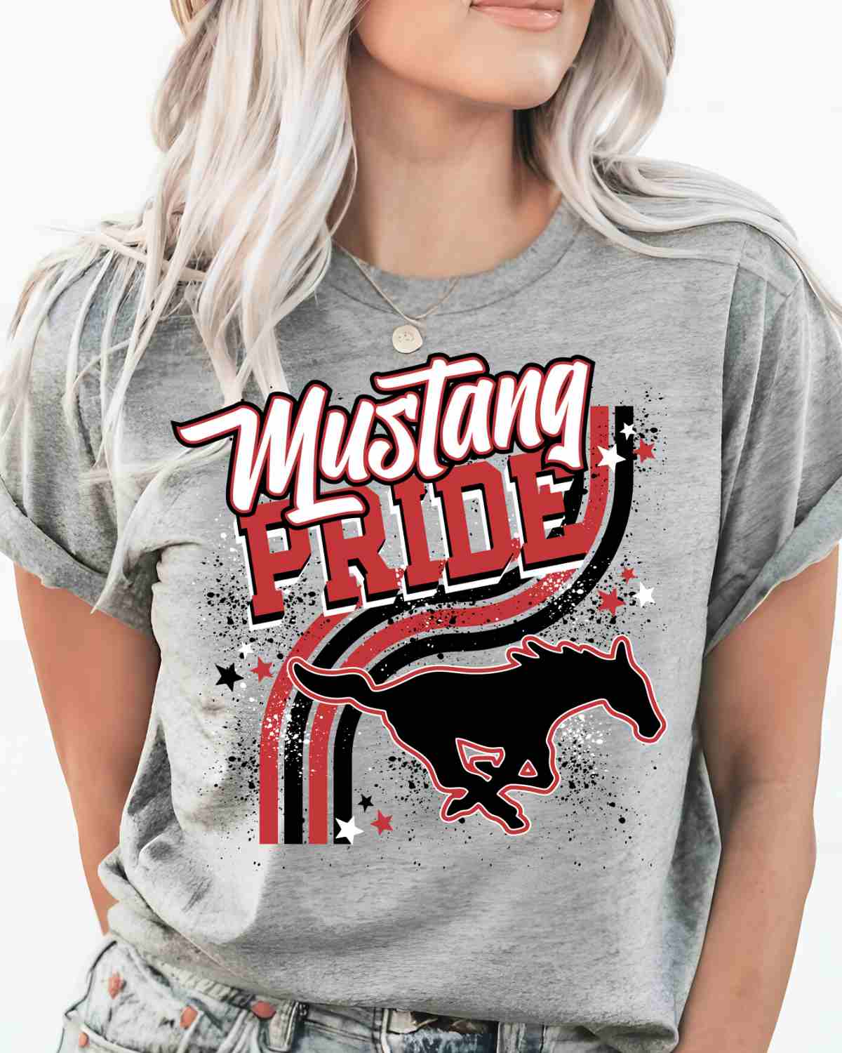 Mustang Pride Wavy Stripes DTF Transfer