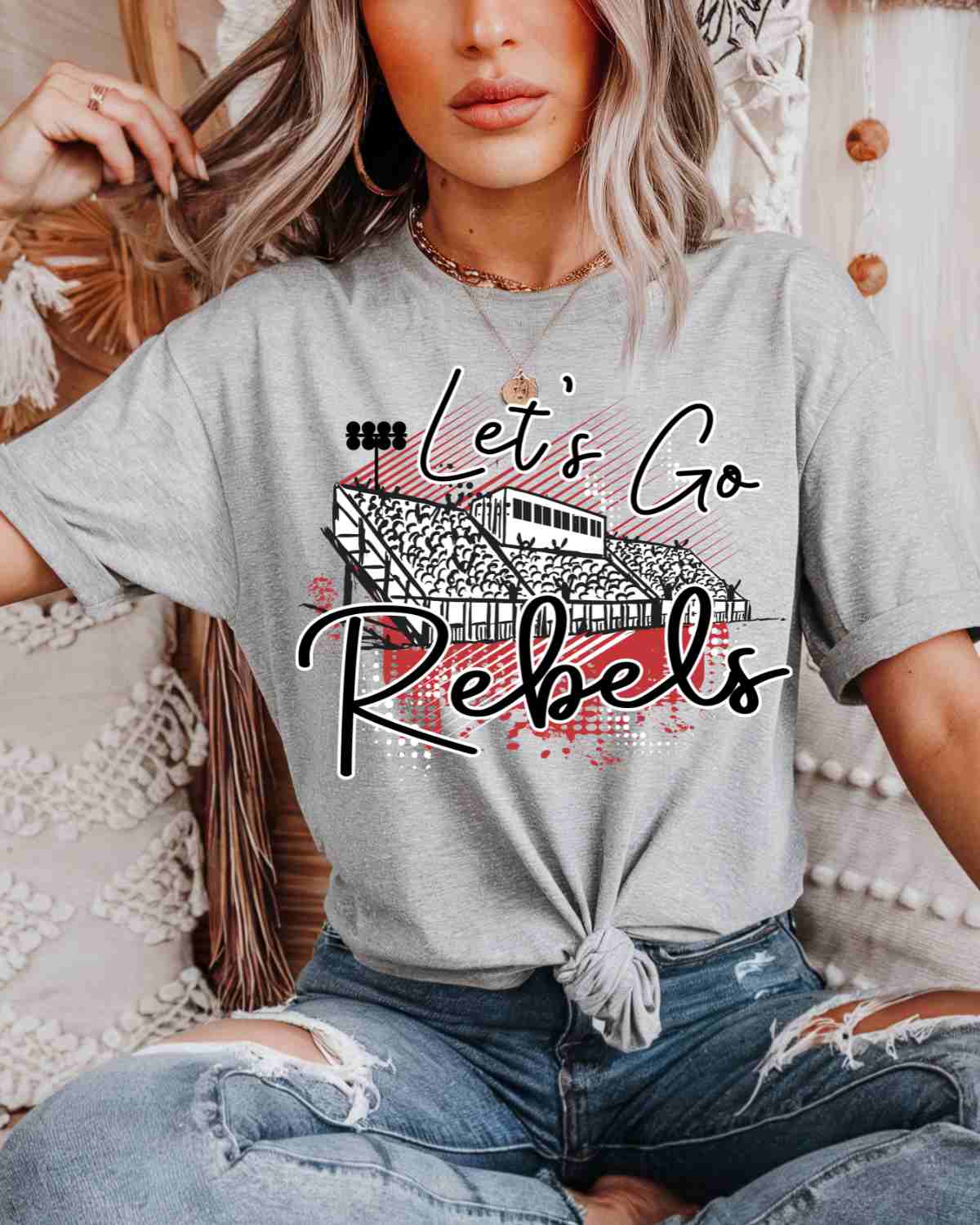 Let's Go Rebels Stadium DTF Transfer