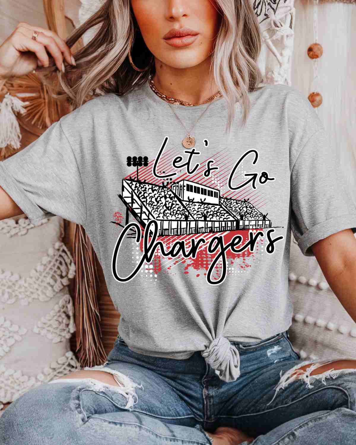 Let's Go Chargers Stadium DTF Transfer