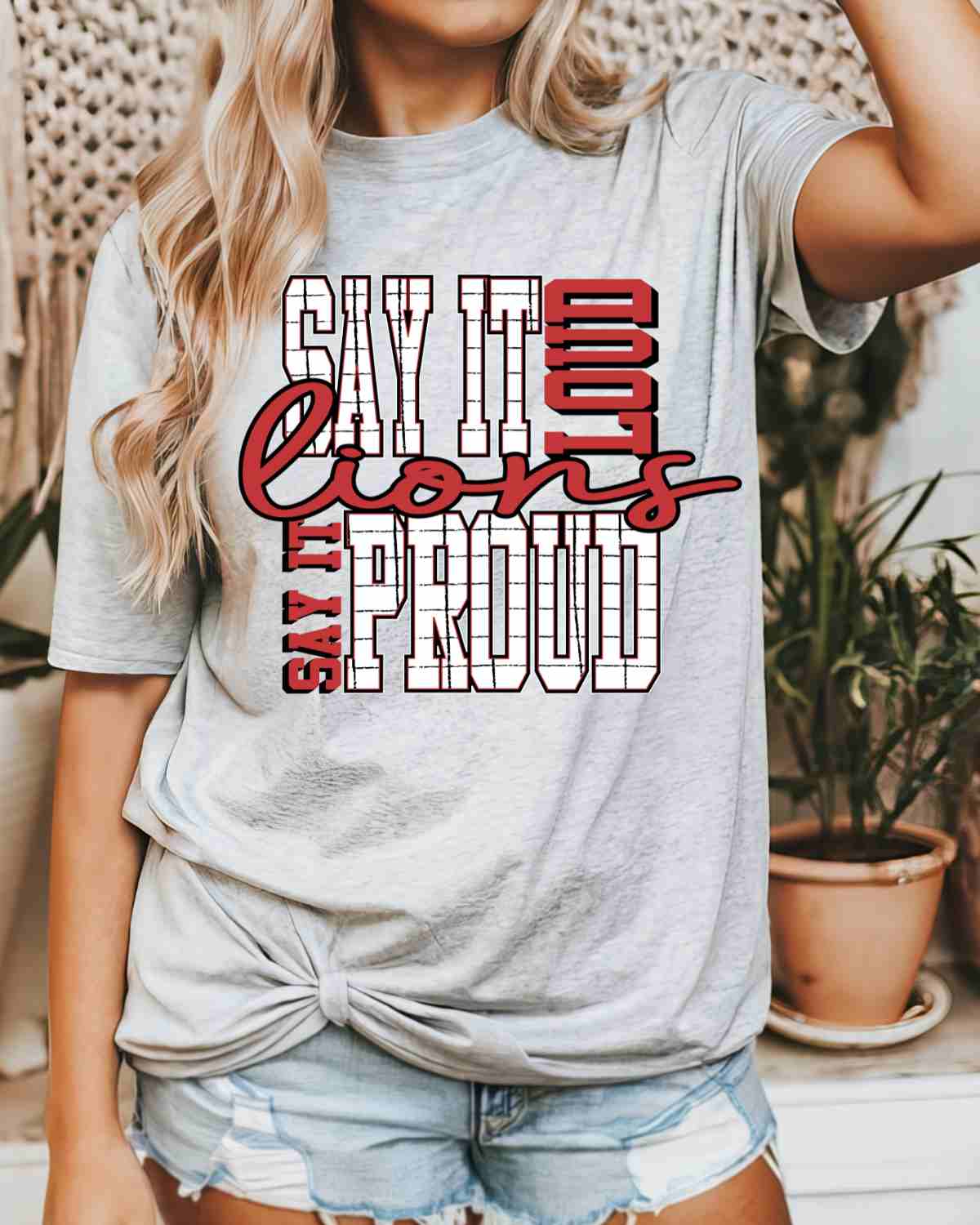 Say It Loud and Proud Lions DTF Transfer