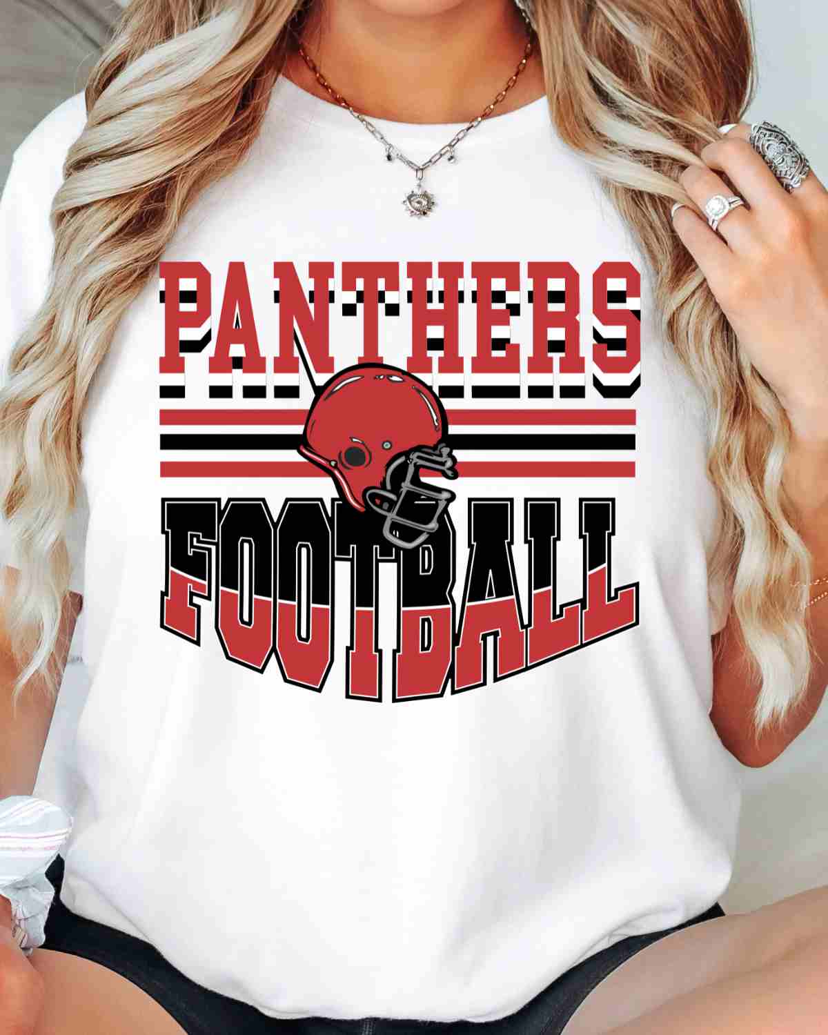 Panthers Football with Helmet DTF Transfer
