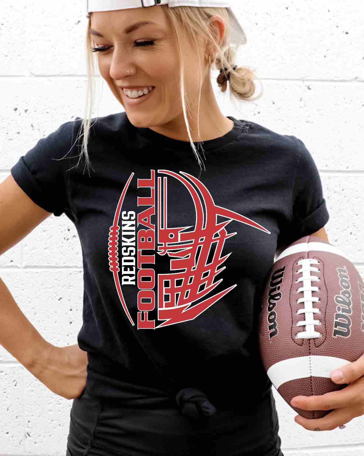 Redskins Football Helmet Split DTF Transfer