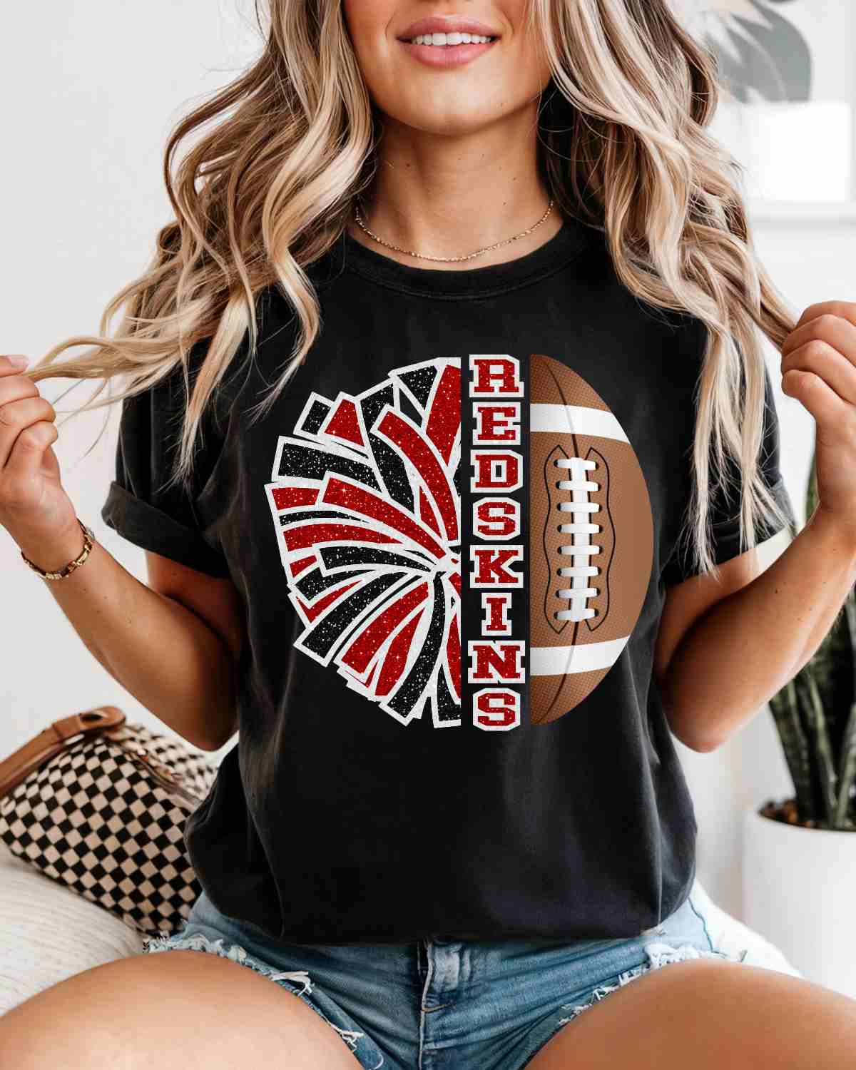 Redskins Half Football Half Cheer DTF Transfer