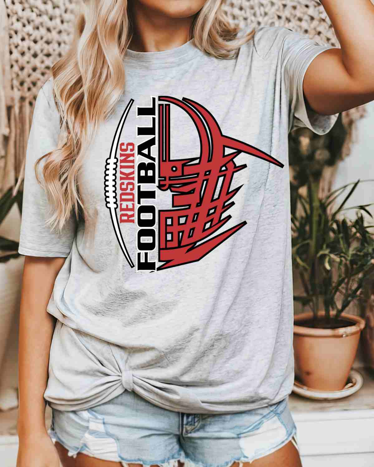 Redskins Football Helmet Split DTF Transfer