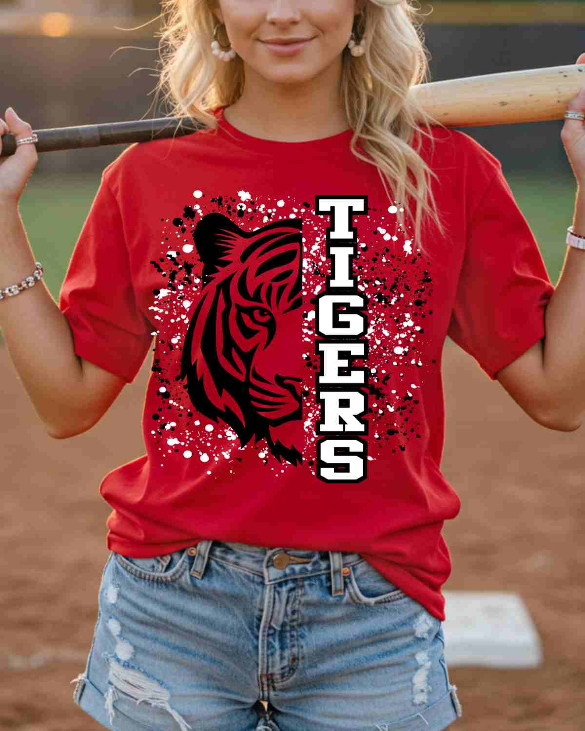 Tigers Mascot Splatter DTF Transfer