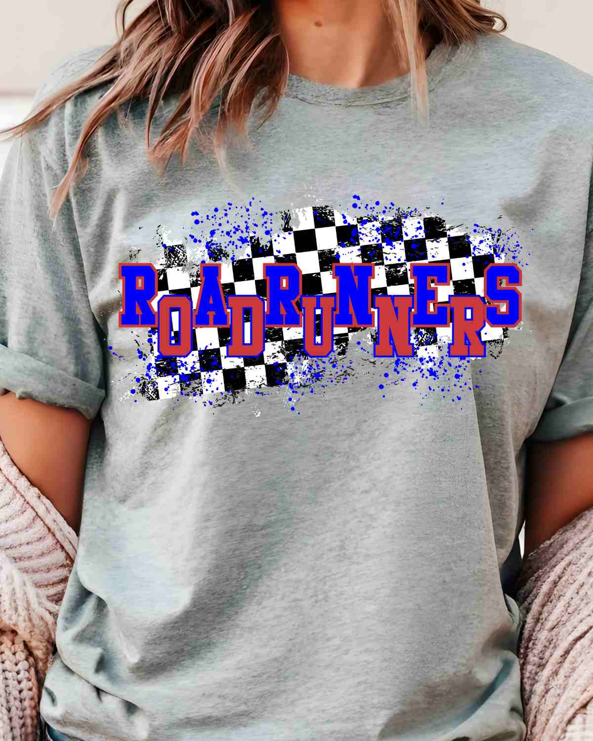 Roadrunners Checkered Swash DTF Transfer