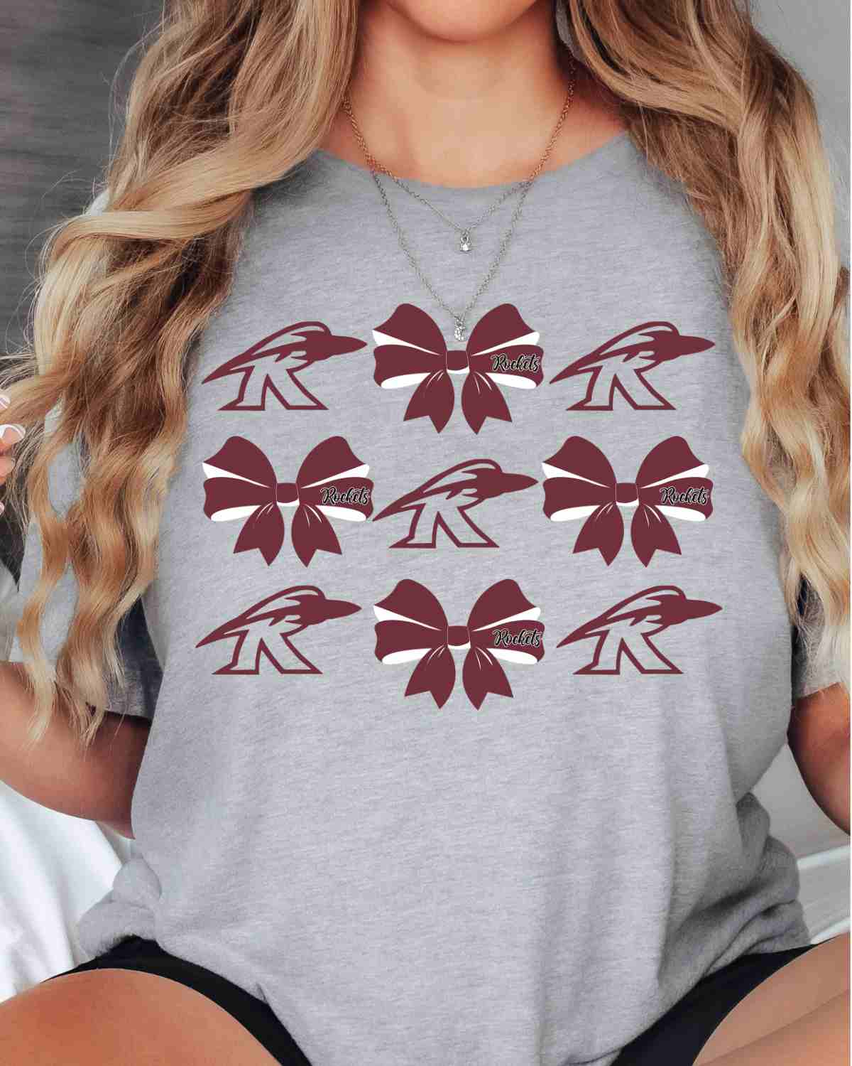 Rockets Coquette Bows DTF Transfer