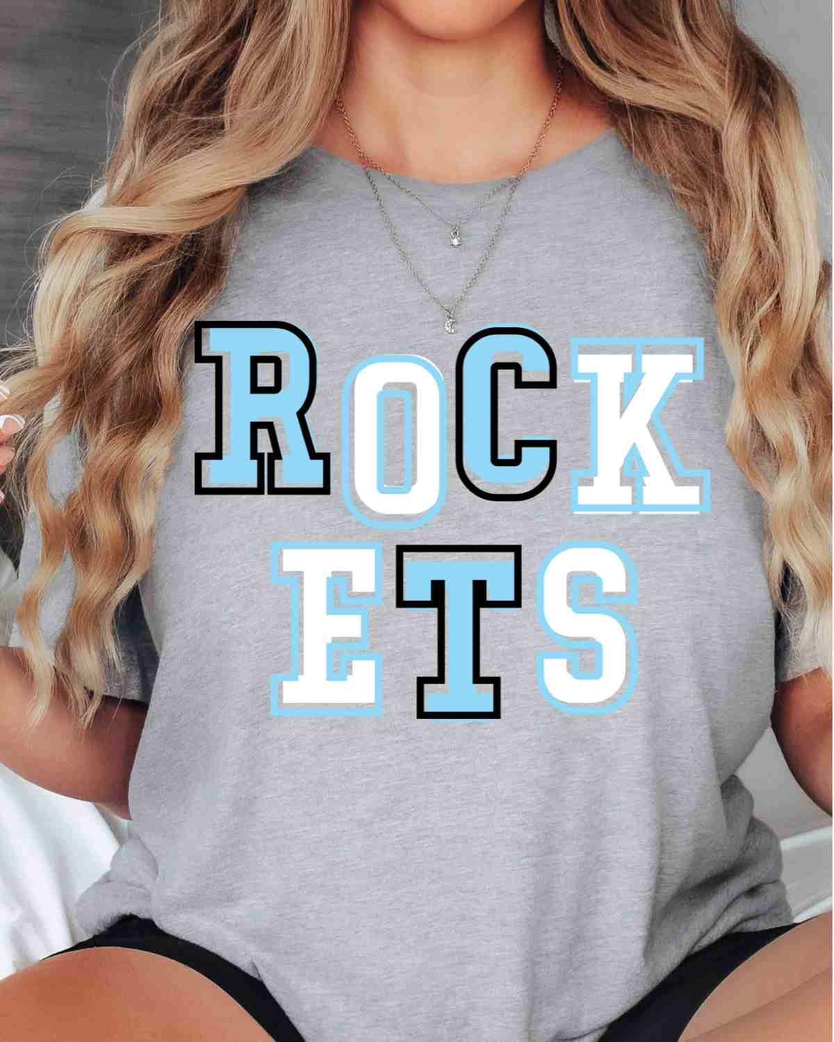 Rockets Offset Letters DTF Transfer