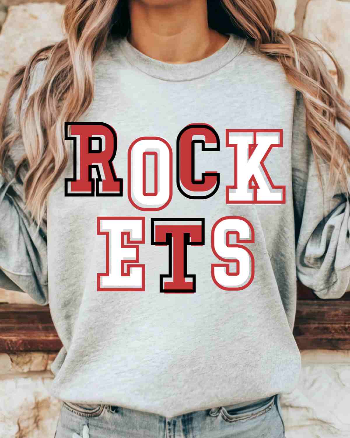 Rockets Offset Letters DTF Transfer