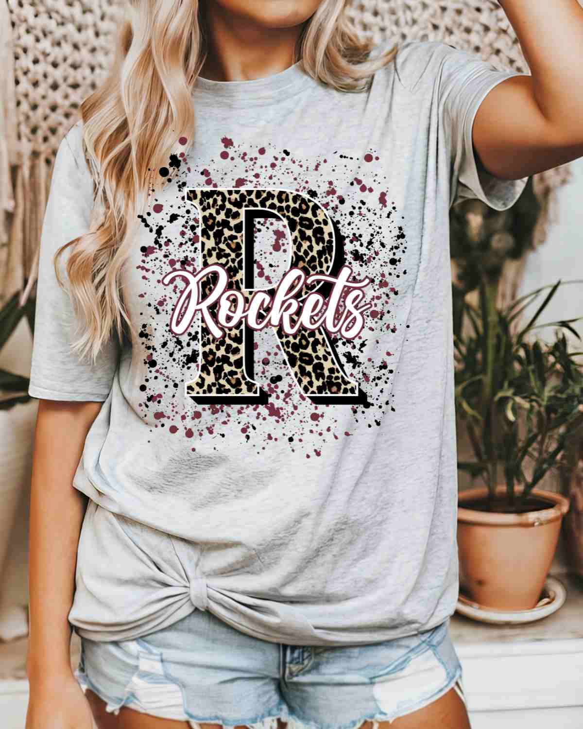 Rockets Letter Splatter DTF Transfer