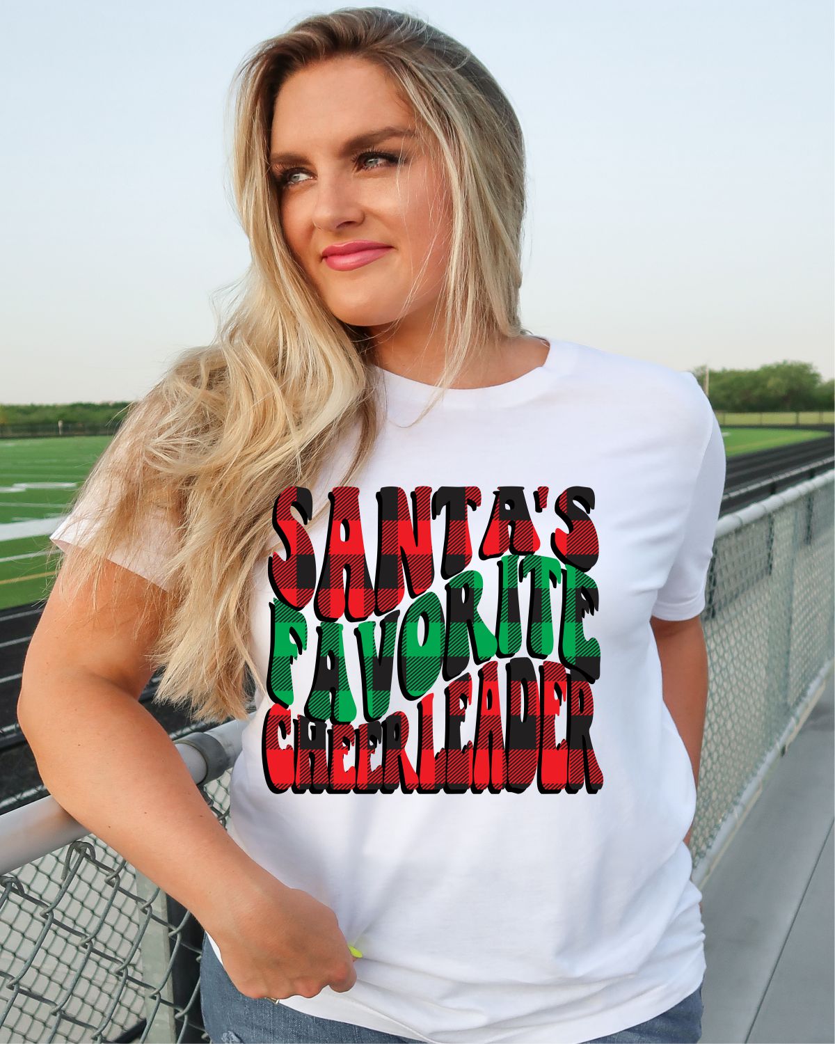 Santa's Favorite Cheerleader DTF Transfer