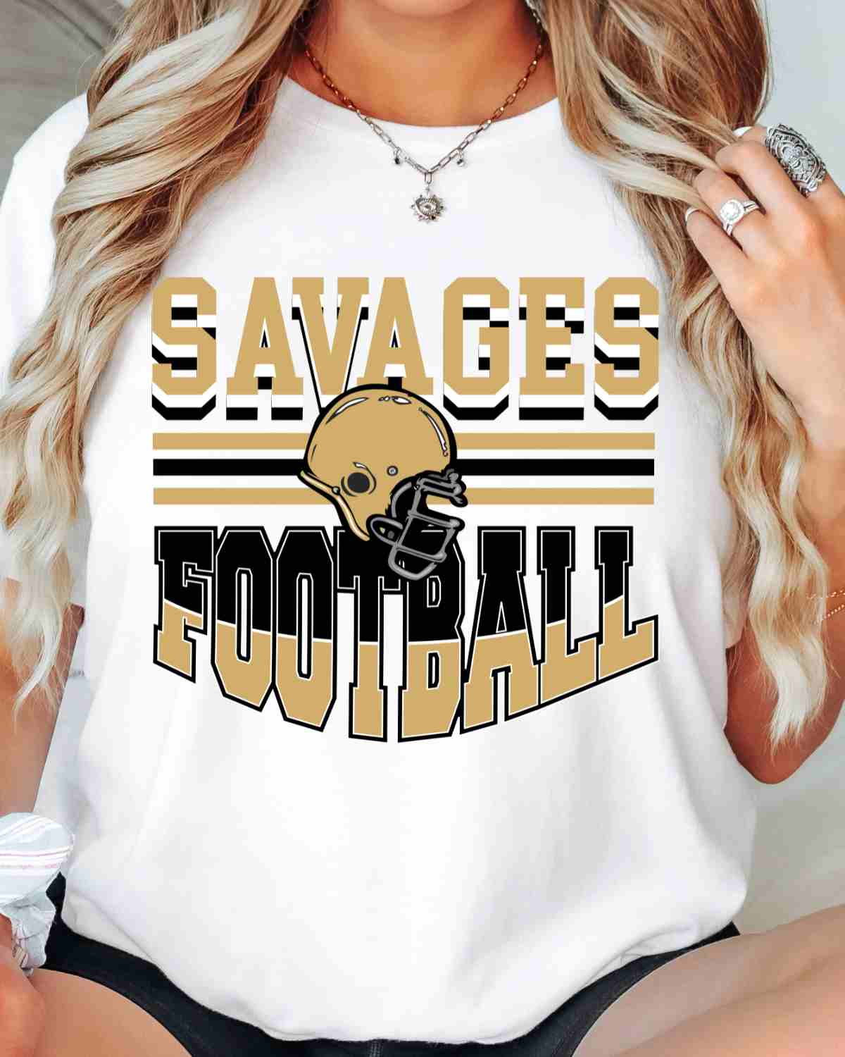 Savages Football Helmet Middle DTF Transfer