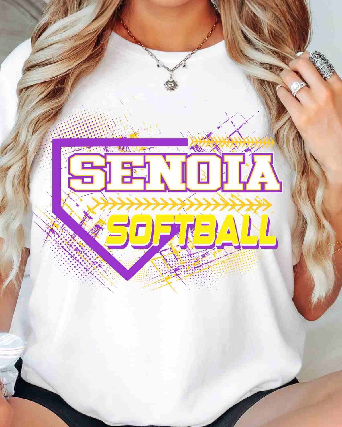 Senoia All Stars Softball Home Plate Grunge DTF Transfer