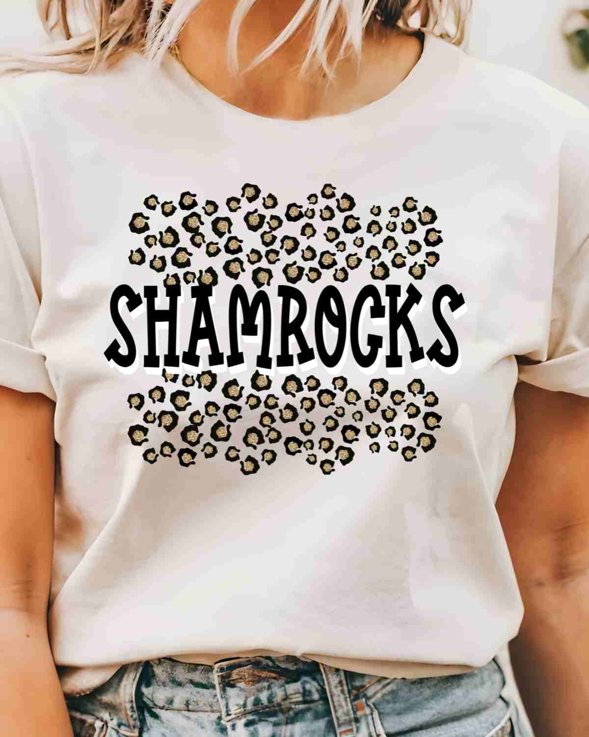 Shamrocks Leopard Print DTF Transfer