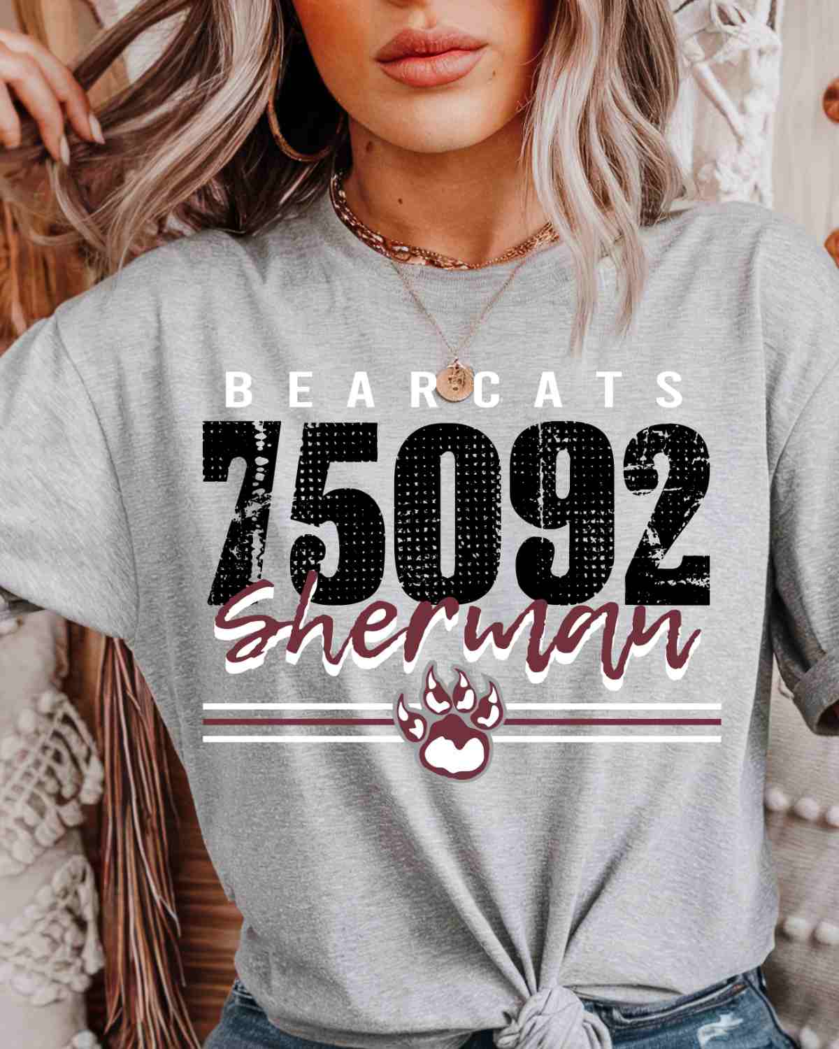 Sherman Bearcats 75092 Logo DTF Transfer