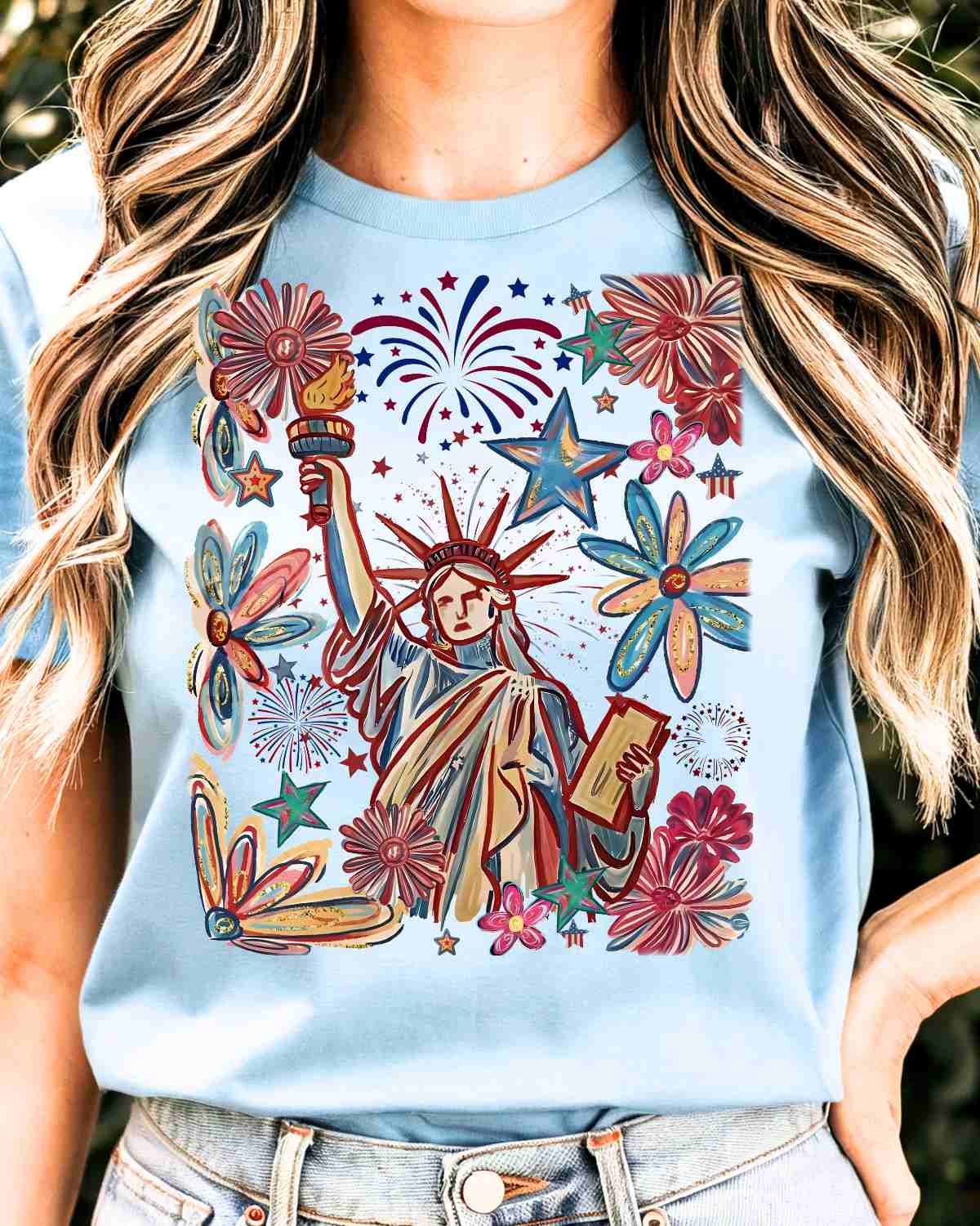 Statue of Liberty Retro DTF Transfer