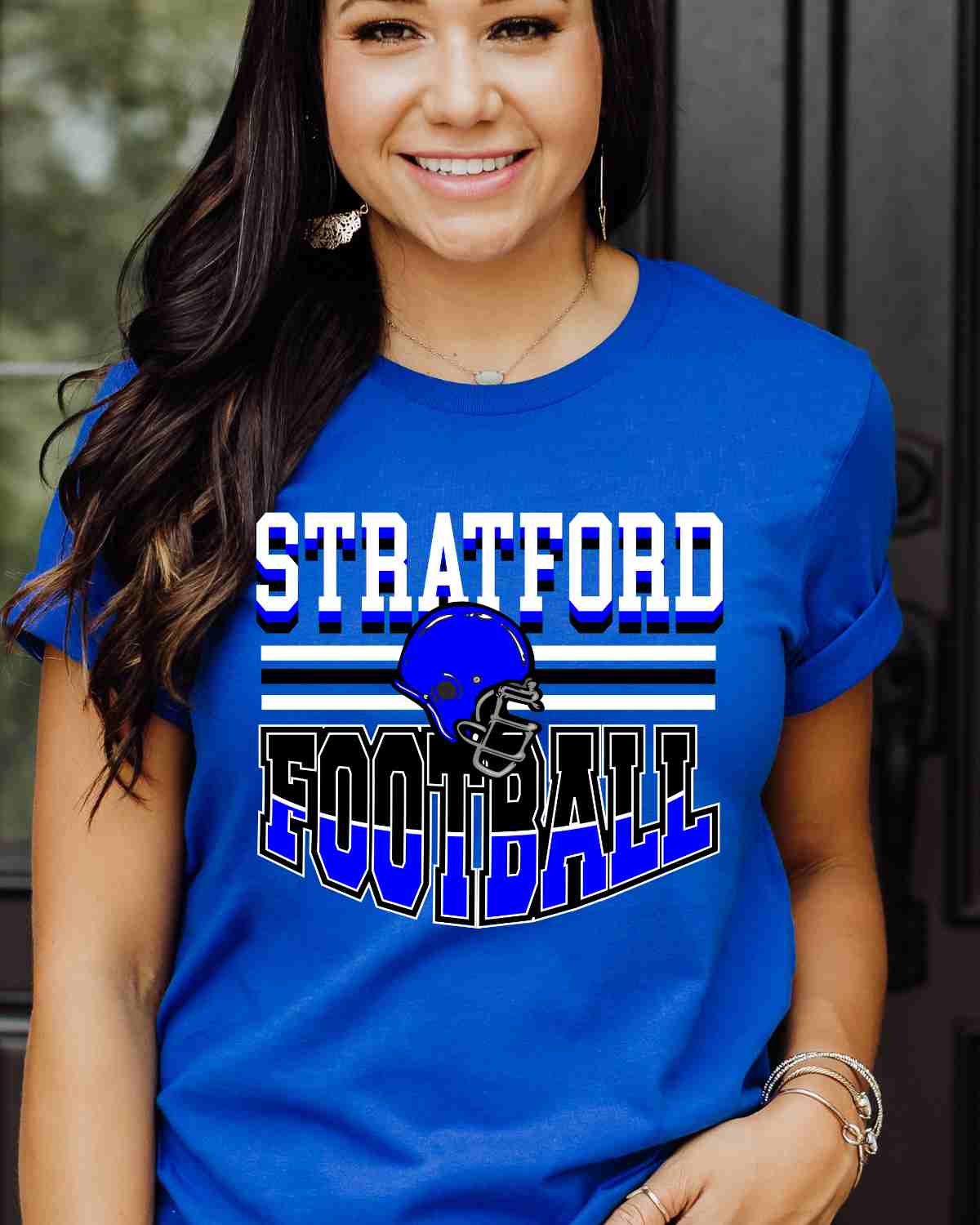 Stratford Elks Football Helmet Middle DTF Transfer - Rustic Grace Heat Transfer Company