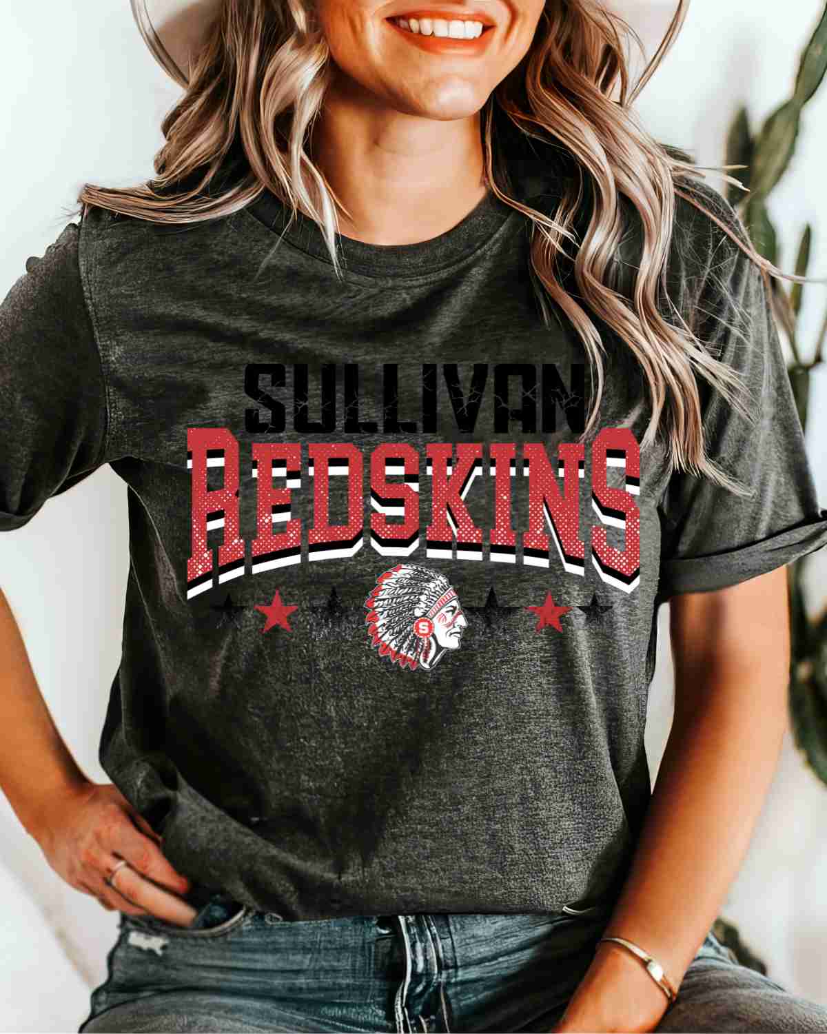 Sullivan Redskins Stars Logo DTF Transfer