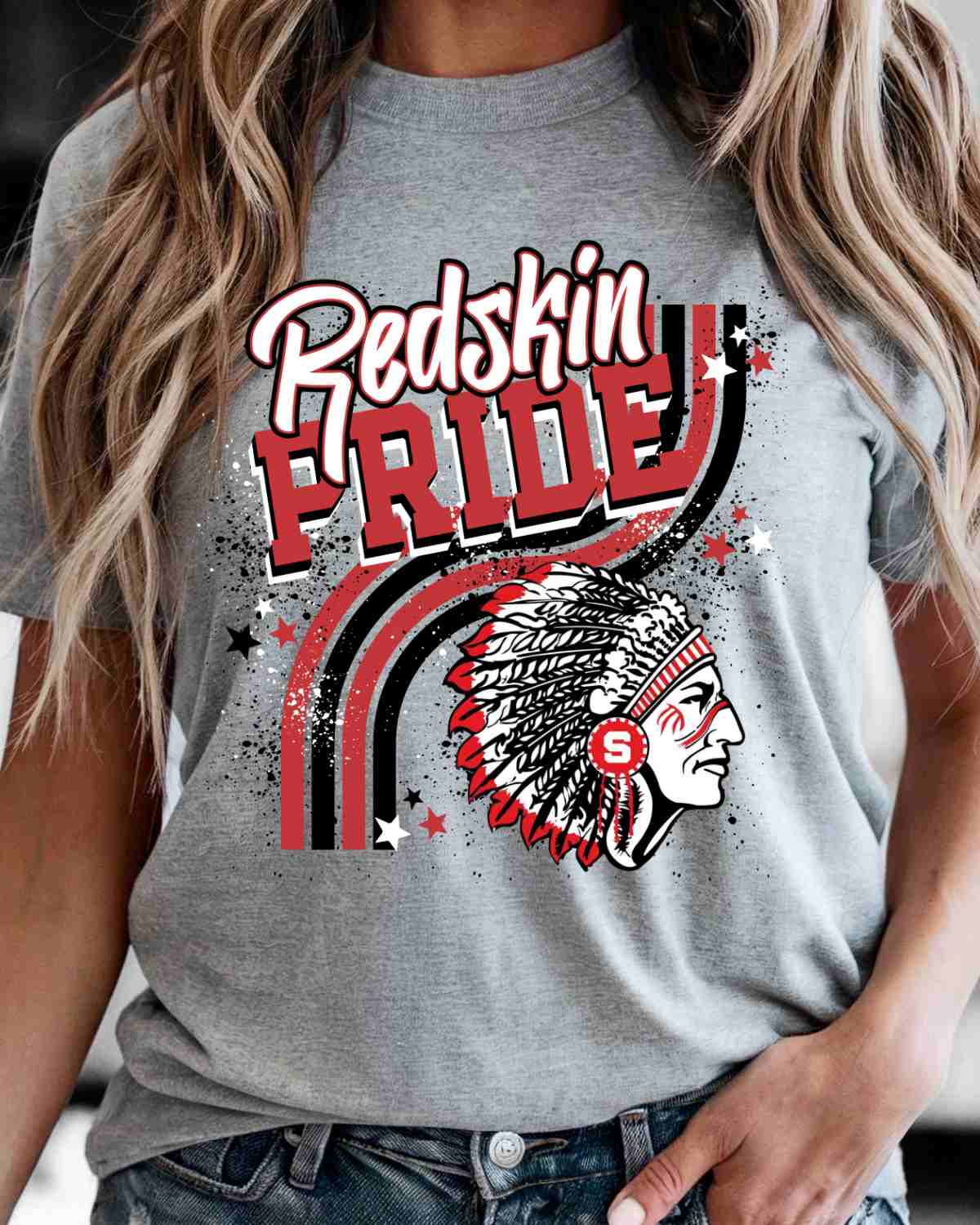 Sullivan Redskin Pride Wavy Stripes DTF Transfer