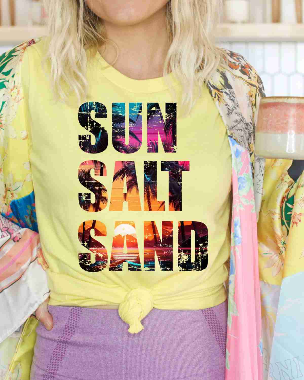 Sun Salt Sand Sunset DTF Transfer