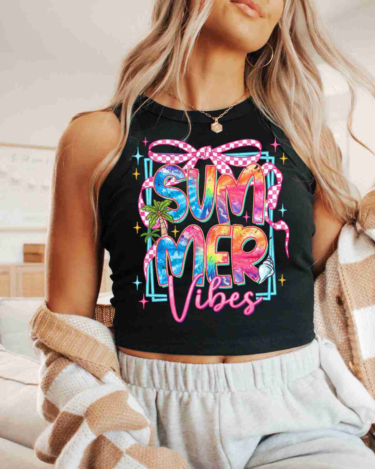 Summer Vibes Rectangle DTF Transfer