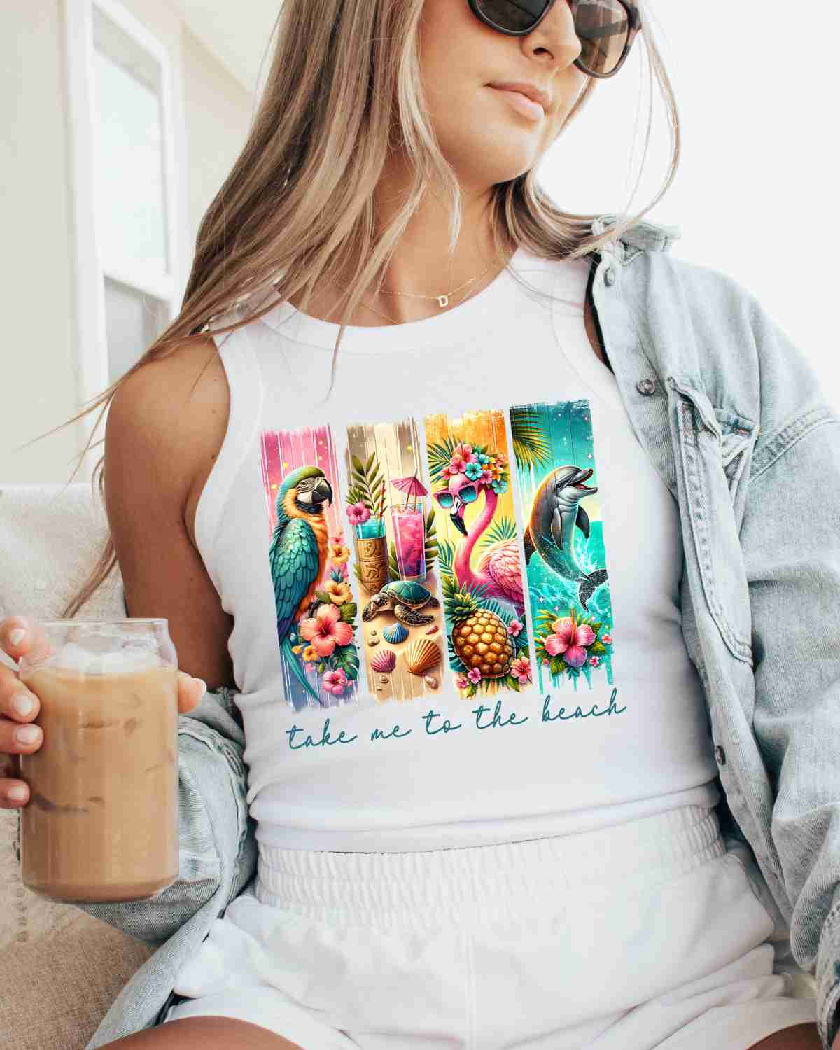 Take Me to the Beach Brushstroke DTF Transfer