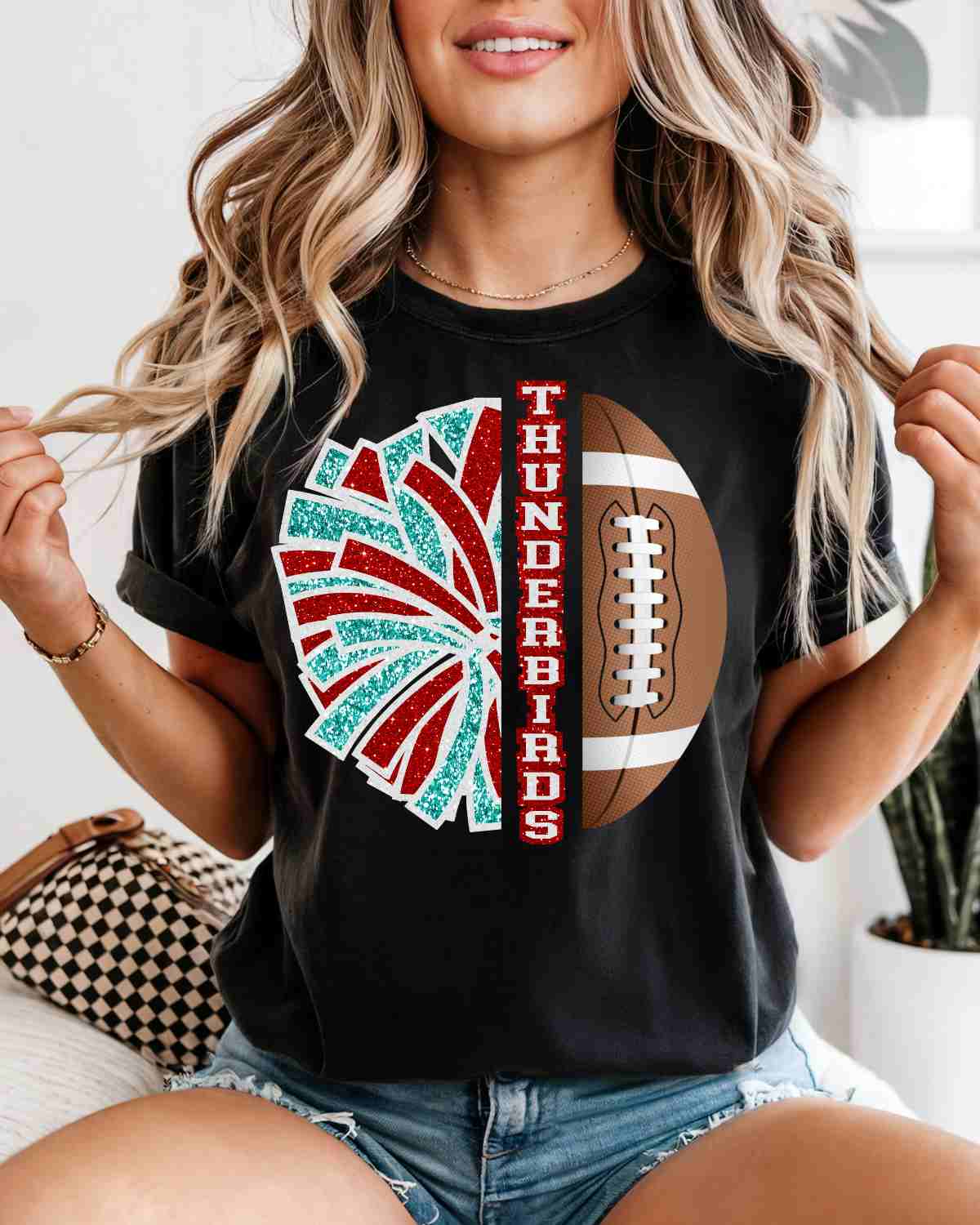 Thunderbirds Half Football Cheer DTF Transfer