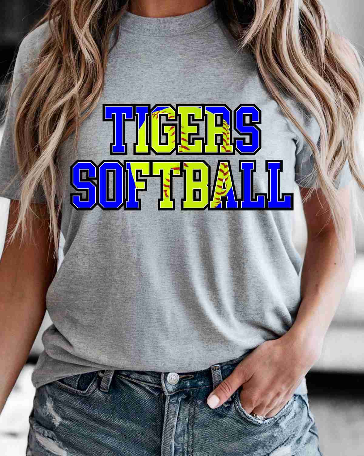 Tigers Softball Words DTF Transfer