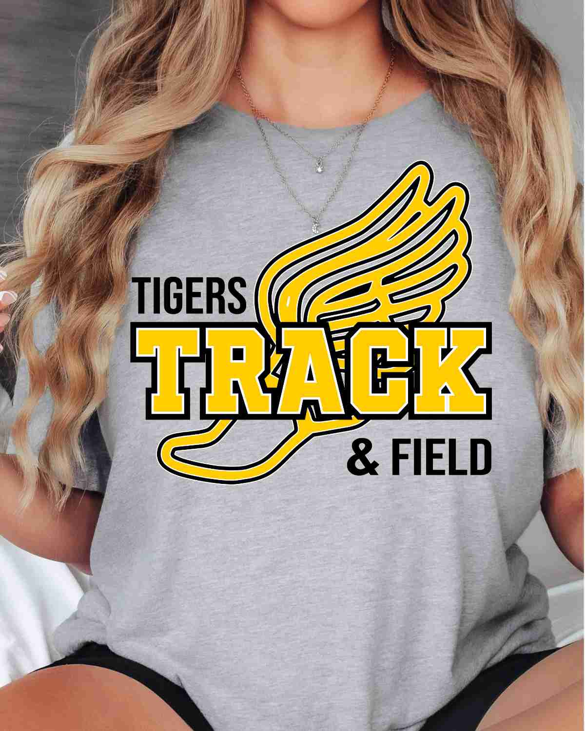 Tigers Track & Field Winged Shoe DTF Transfer
