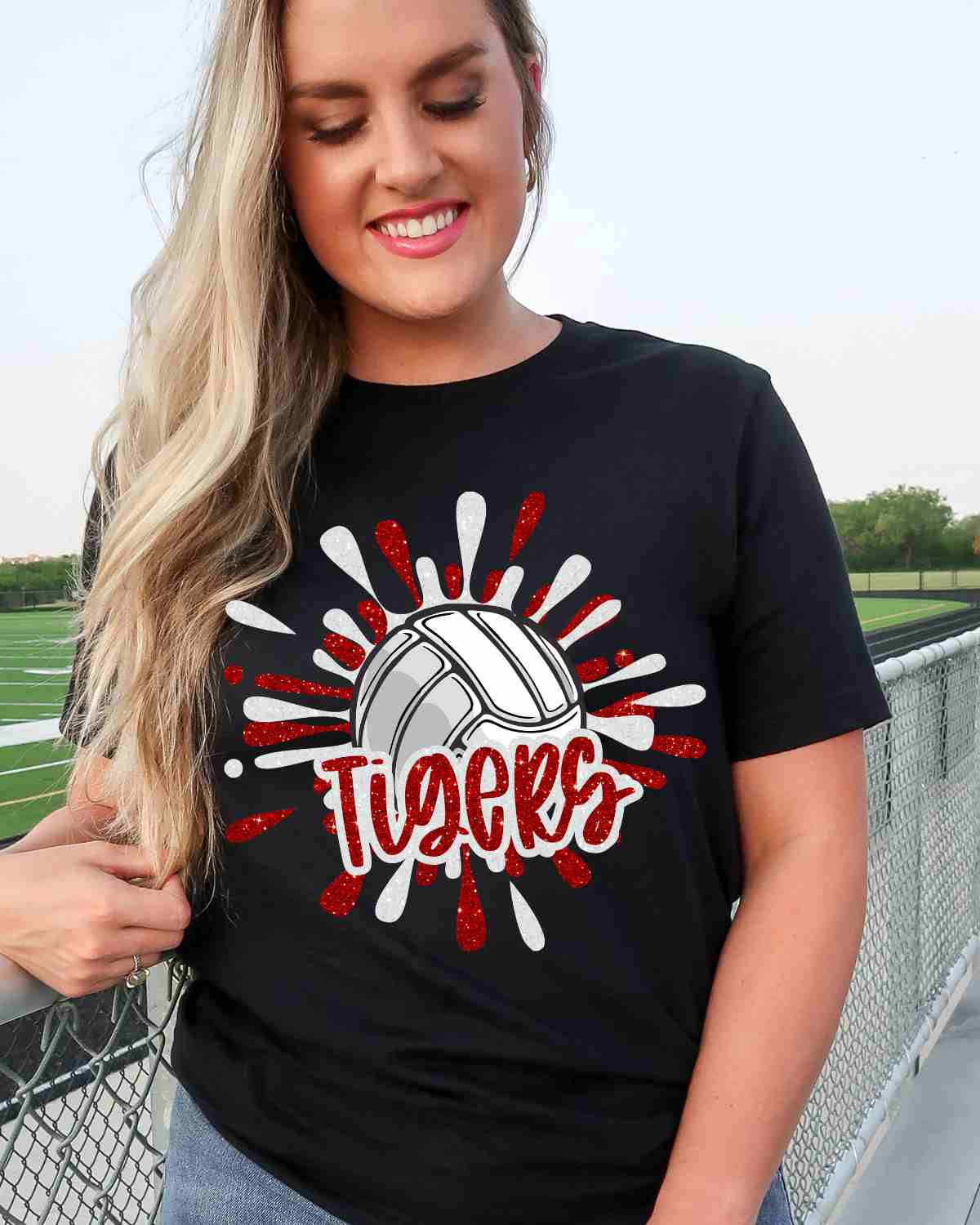 Tigers Volleyball Splatter DTF Transfer