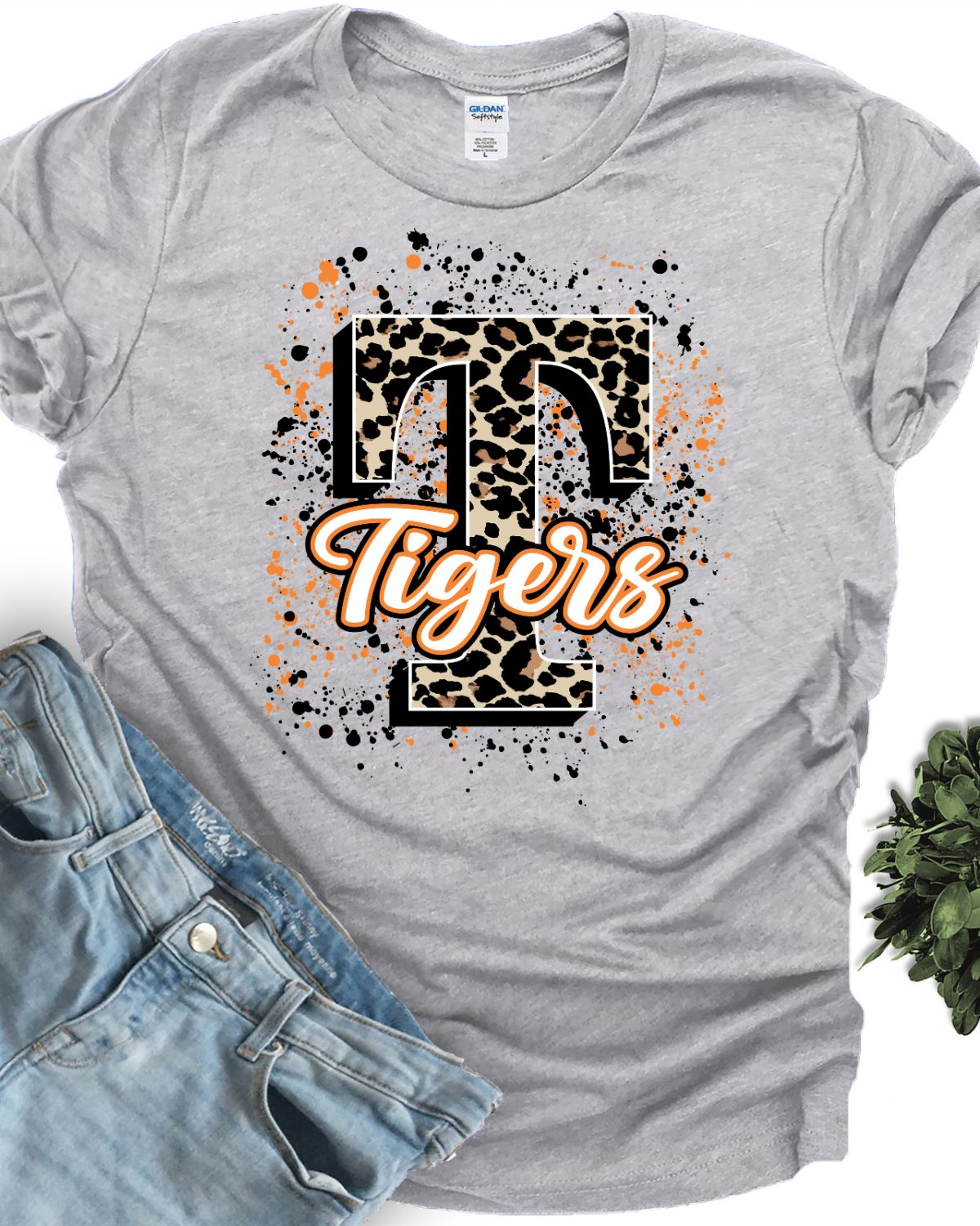 Tigers Letter Splatter DTF Transfer