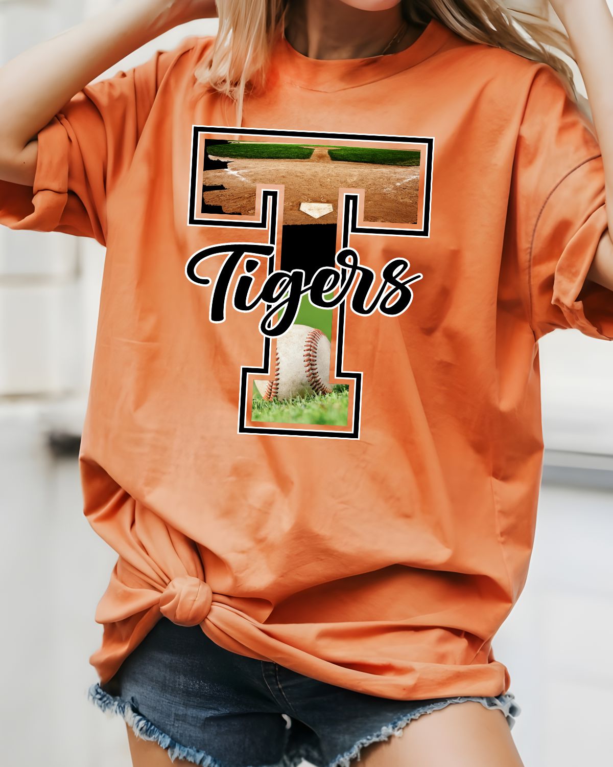 Tigers Baseball Photo Letter DTF Transfer