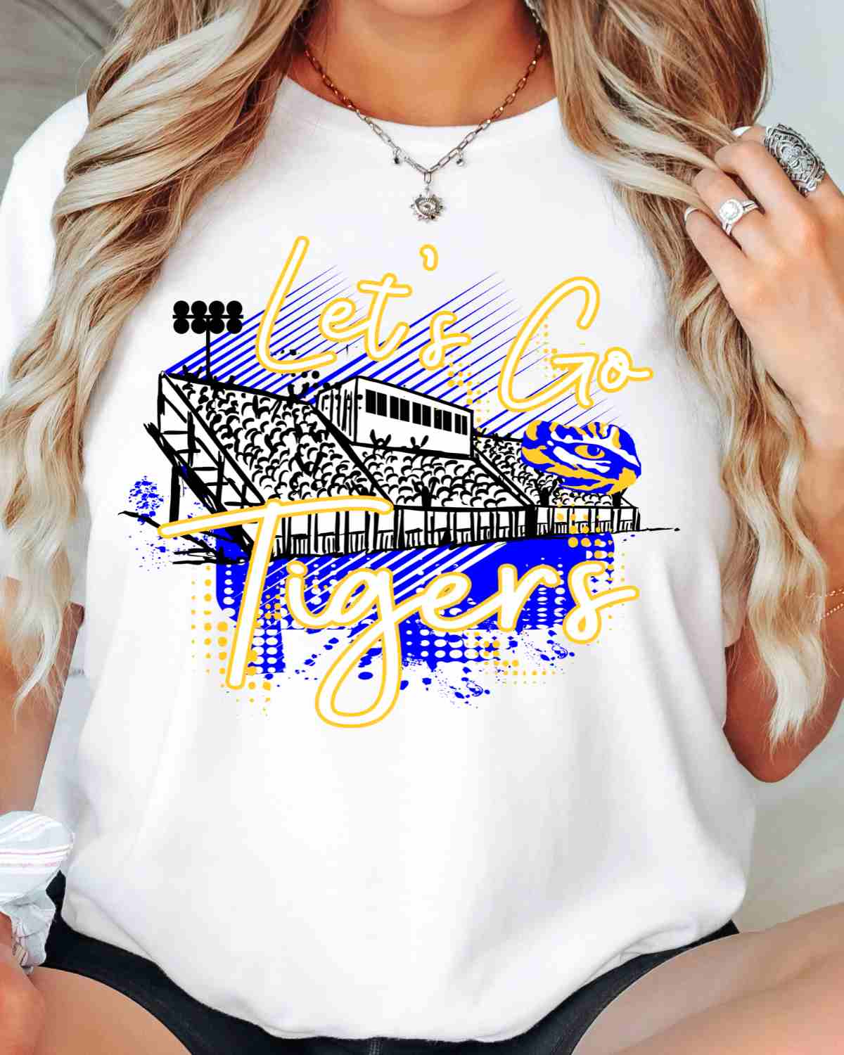 Let's Go Tigers Stadium Eye Logo DTF Transfer