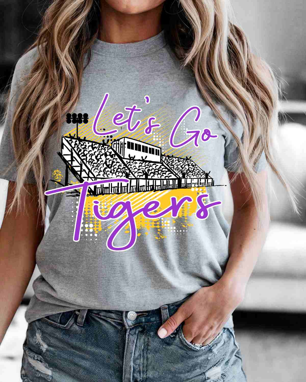 Let's Go Tigers Stadium DTF Transfer