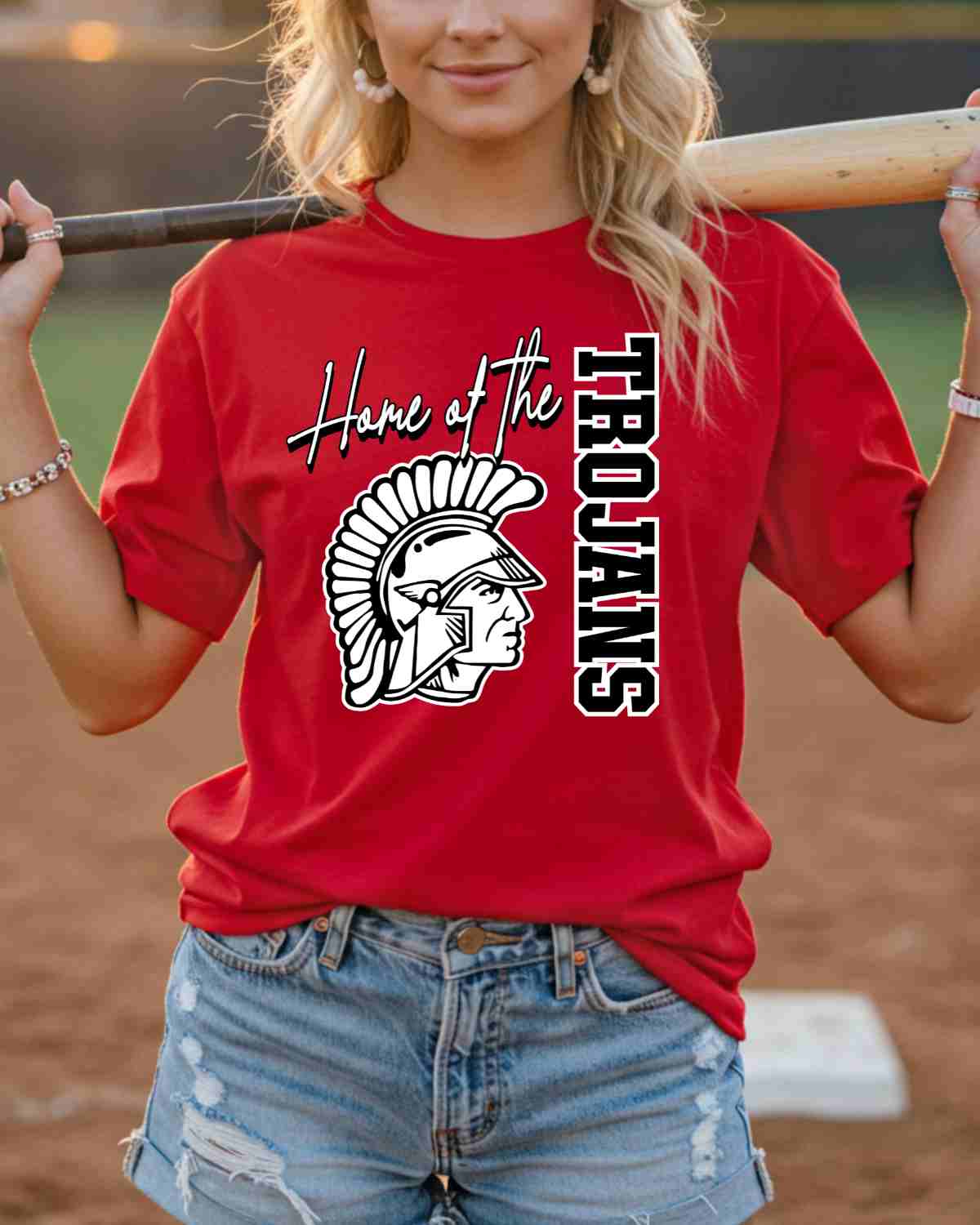 Home of the Trojans DTF Transfer - Rustic Grace Heat Transfer Company