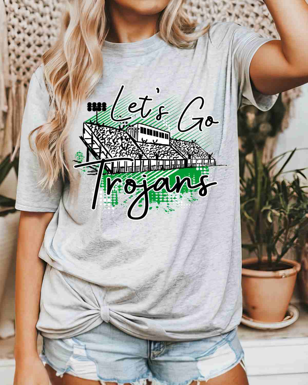 Let's Go Trojans Stadium DTF Transfer