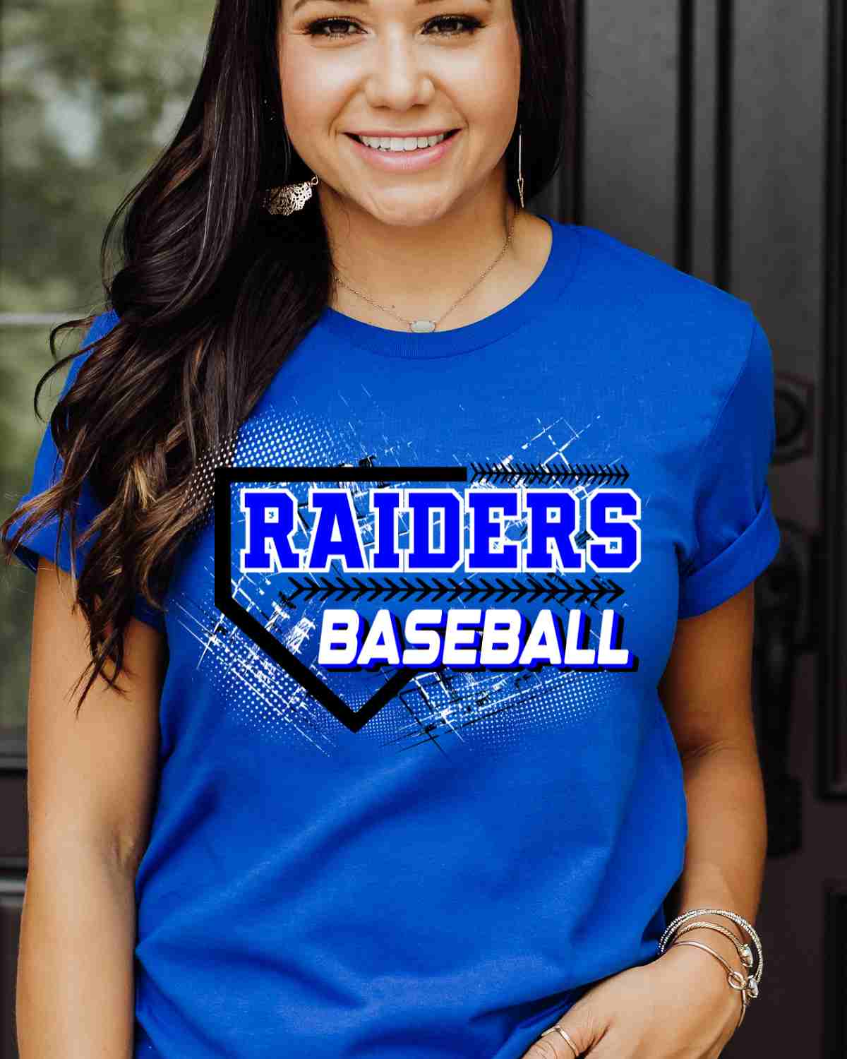 Raiders Baseball Home Plate Grunge DTF Transfer - Rustic Grace Heat Transfer Company