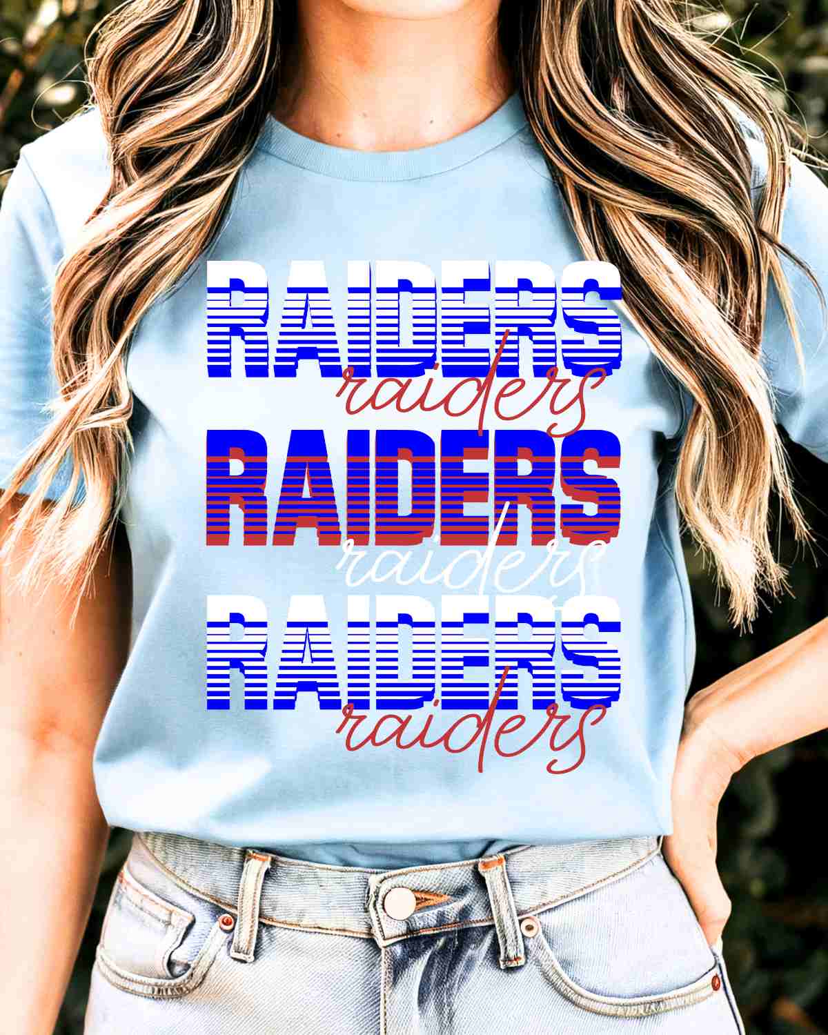 Raiders Sliced Lettering DTF Transfer