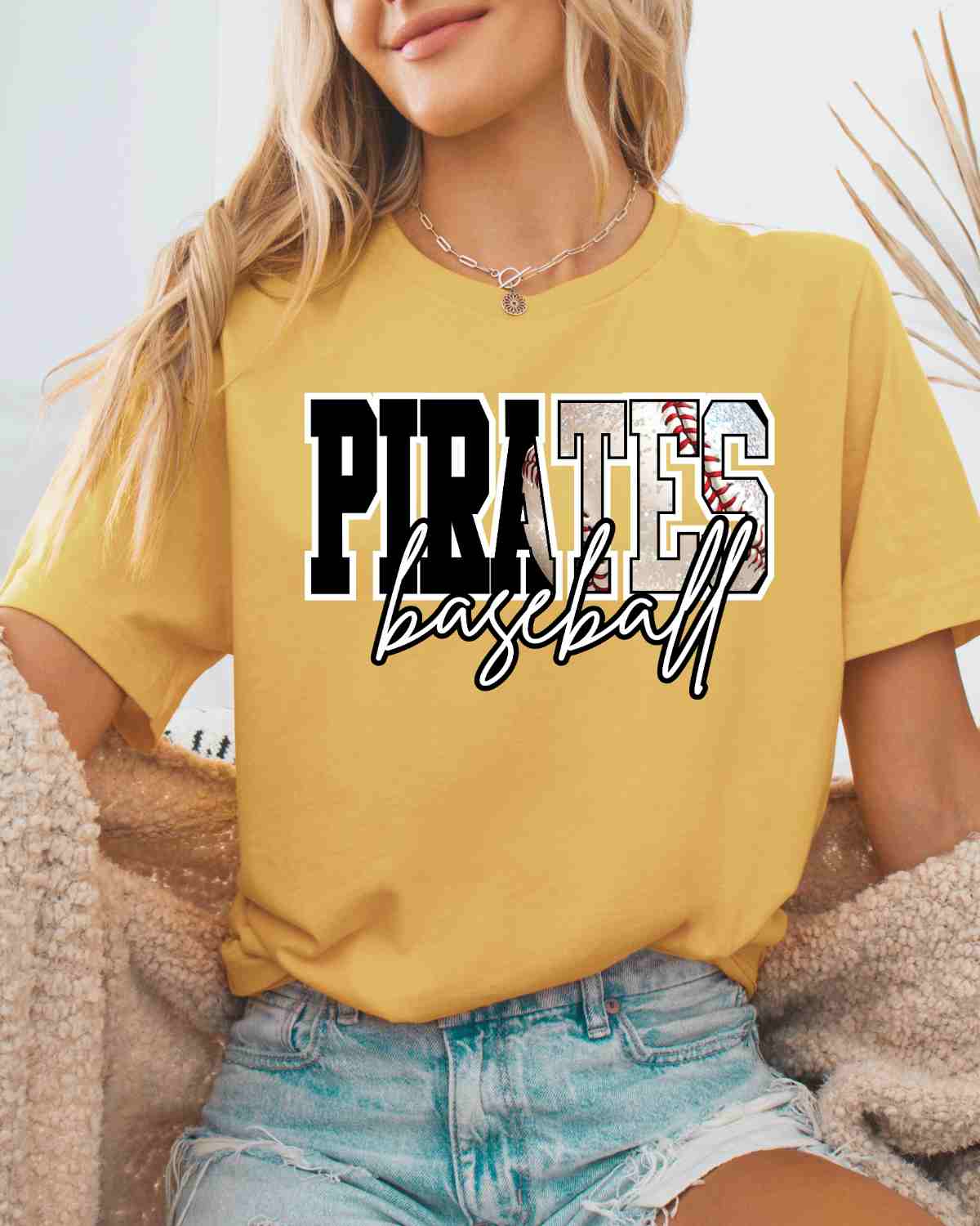 Pirates Baseball Glitter Ball DTF Transfer