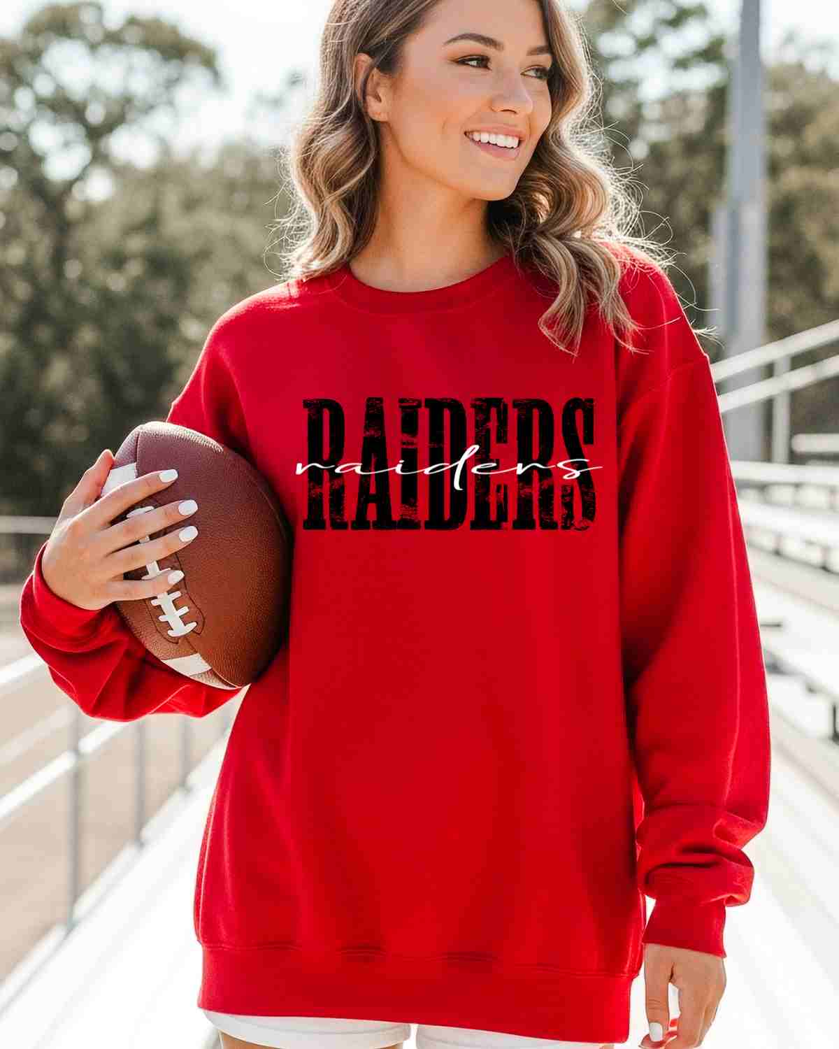 Raiders Distressed DTF Transfer - Rustic Grace Heat Transfer Company