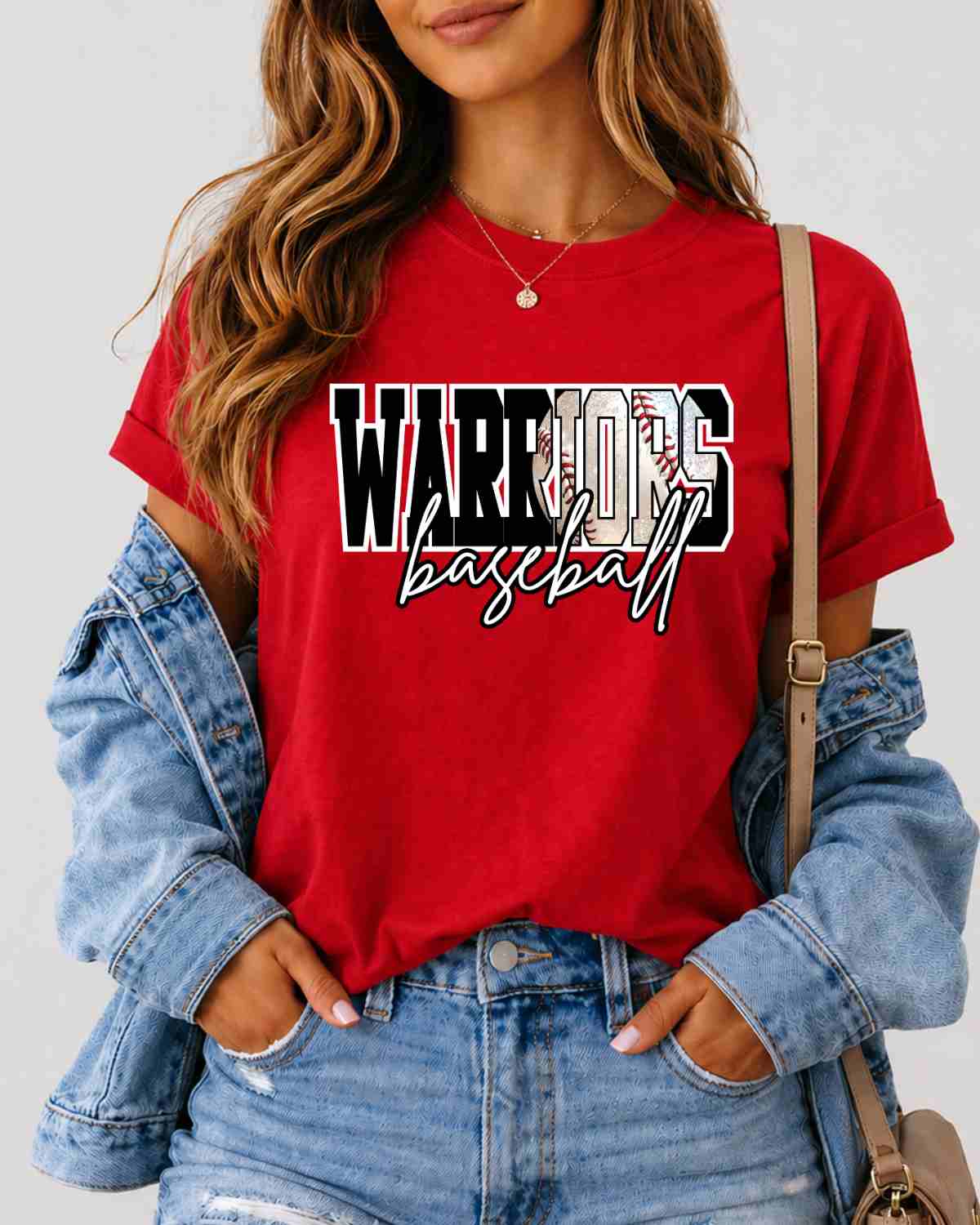 Warriors Baseball Glitter Ball DTF Transfer - Rustic Grace Heat Transfer Company