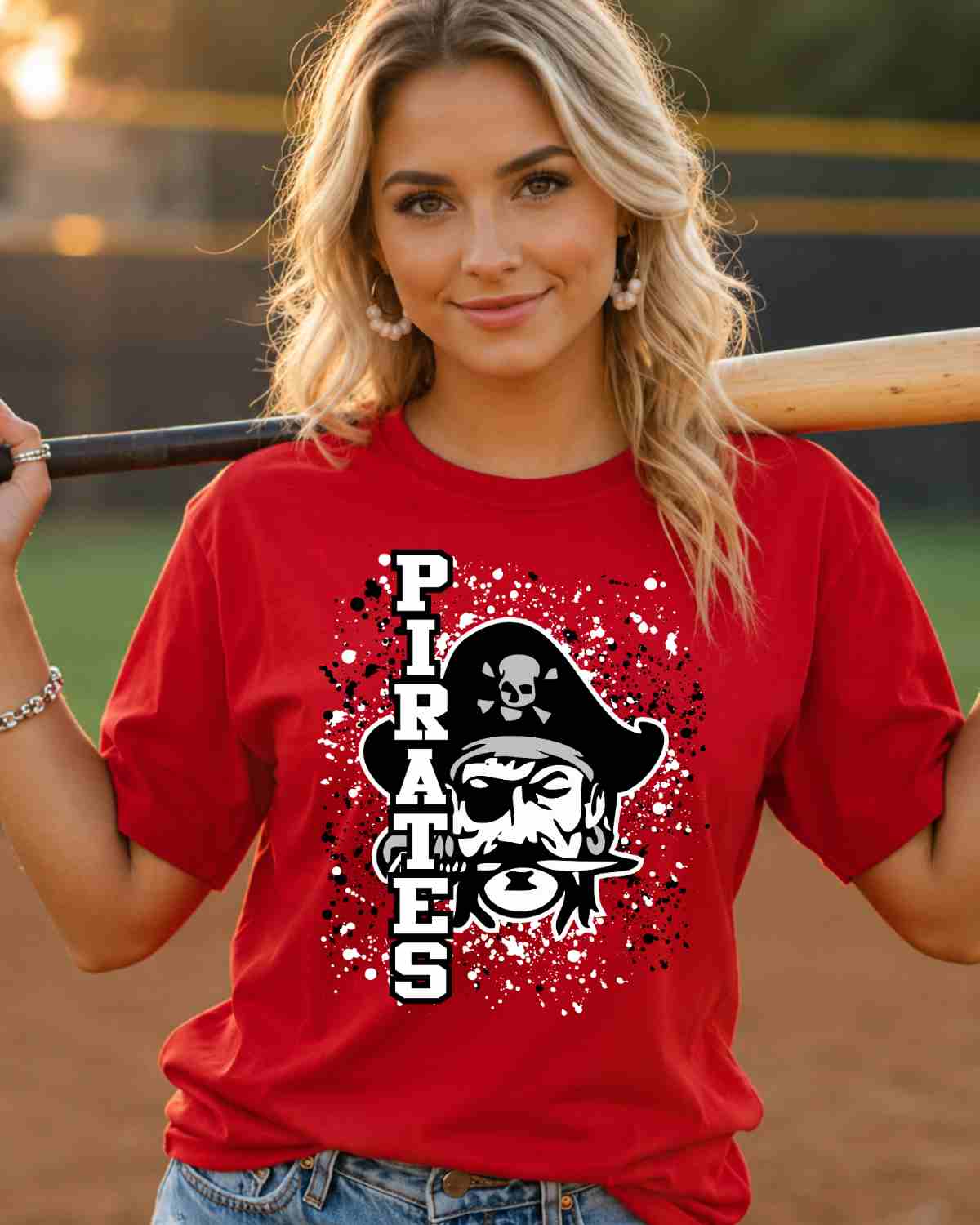 pirates dtf transfer_pirates tshirt transfer_rustic grace