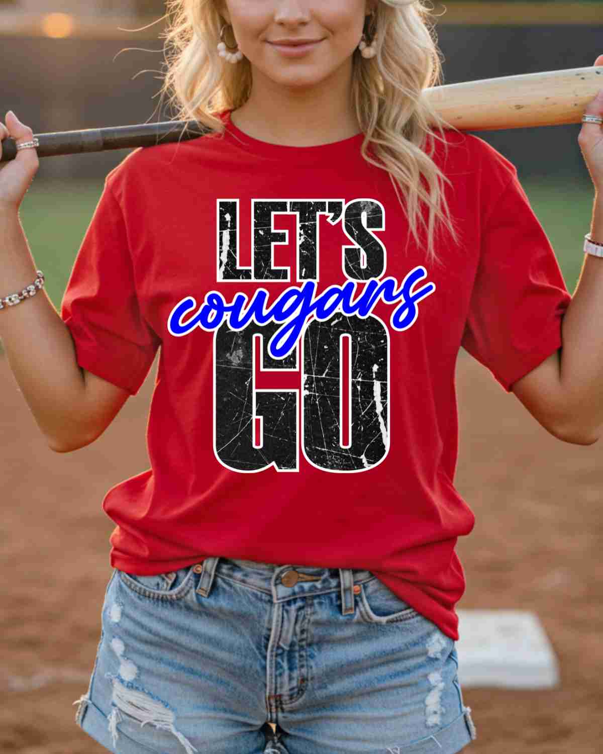 Let's Go Cougars DTF Transfer