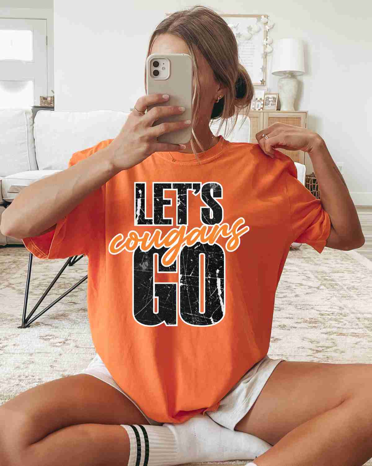 Let's Go Cougars DTF Transfer - Rustic Grace Heat Transfer Company