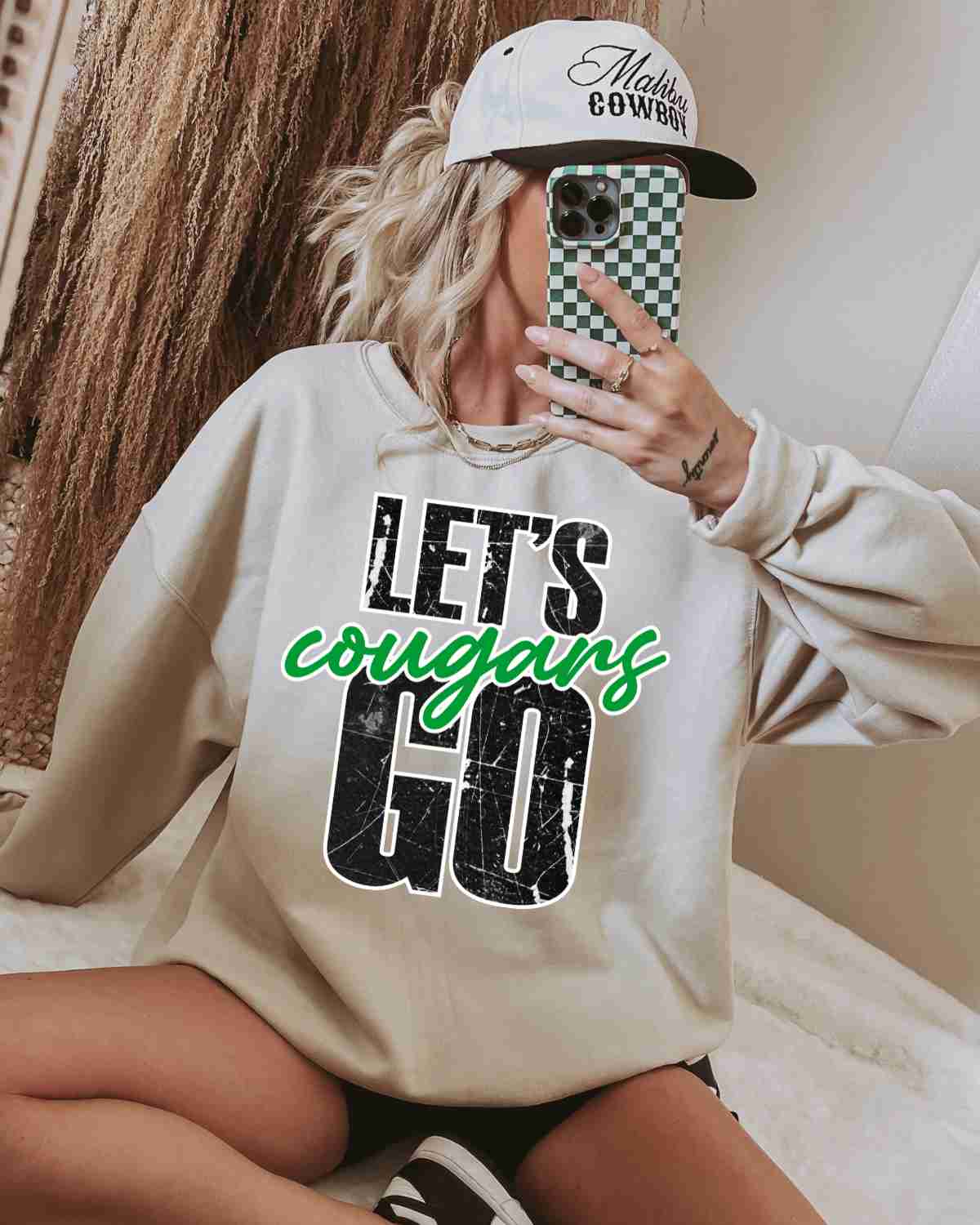 Let's Go Cougars DTF Transfer